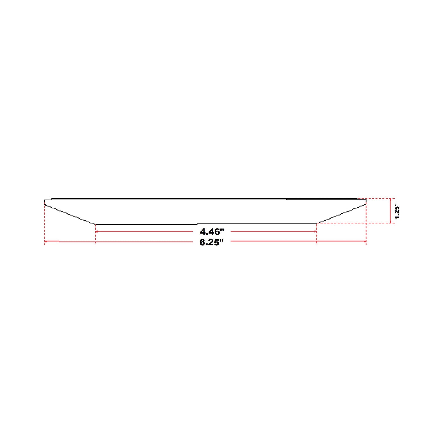 Button Outdoor LED Flush Mount Ceiling Light - line drawing.