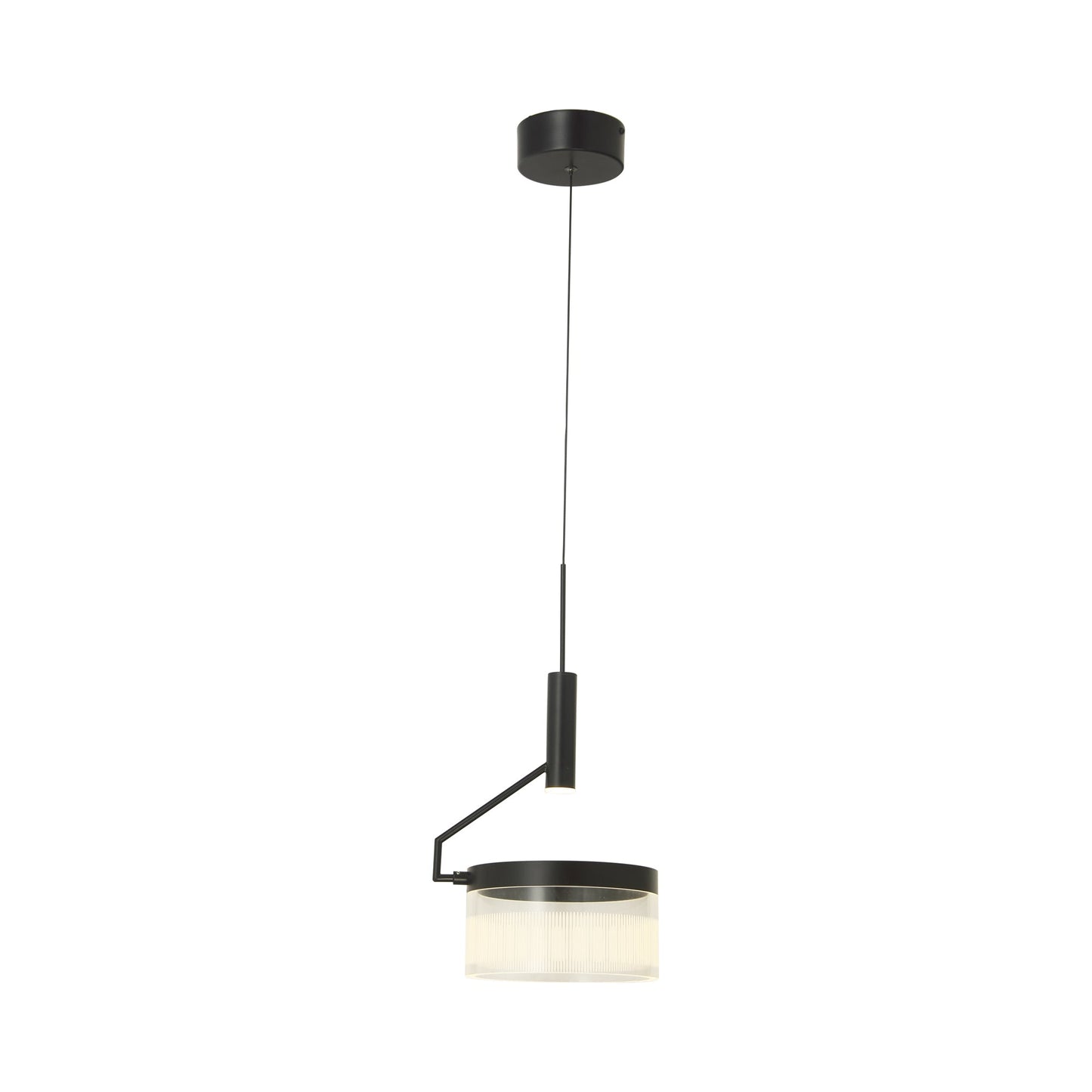 Fleming LED Pendant Light in Matte Black.