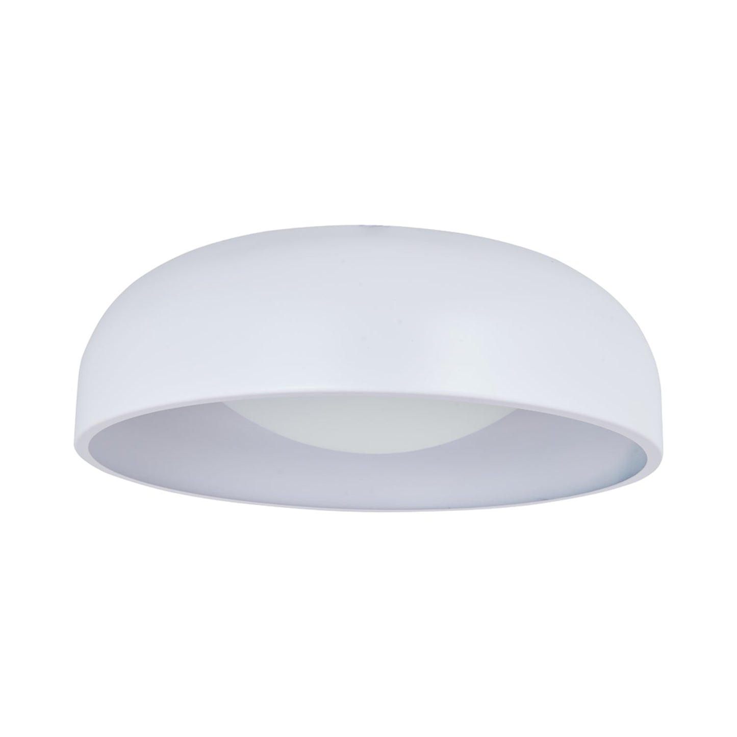 Lynx LED Flush Mount Ceiling Light in Matte White (17-Inch).