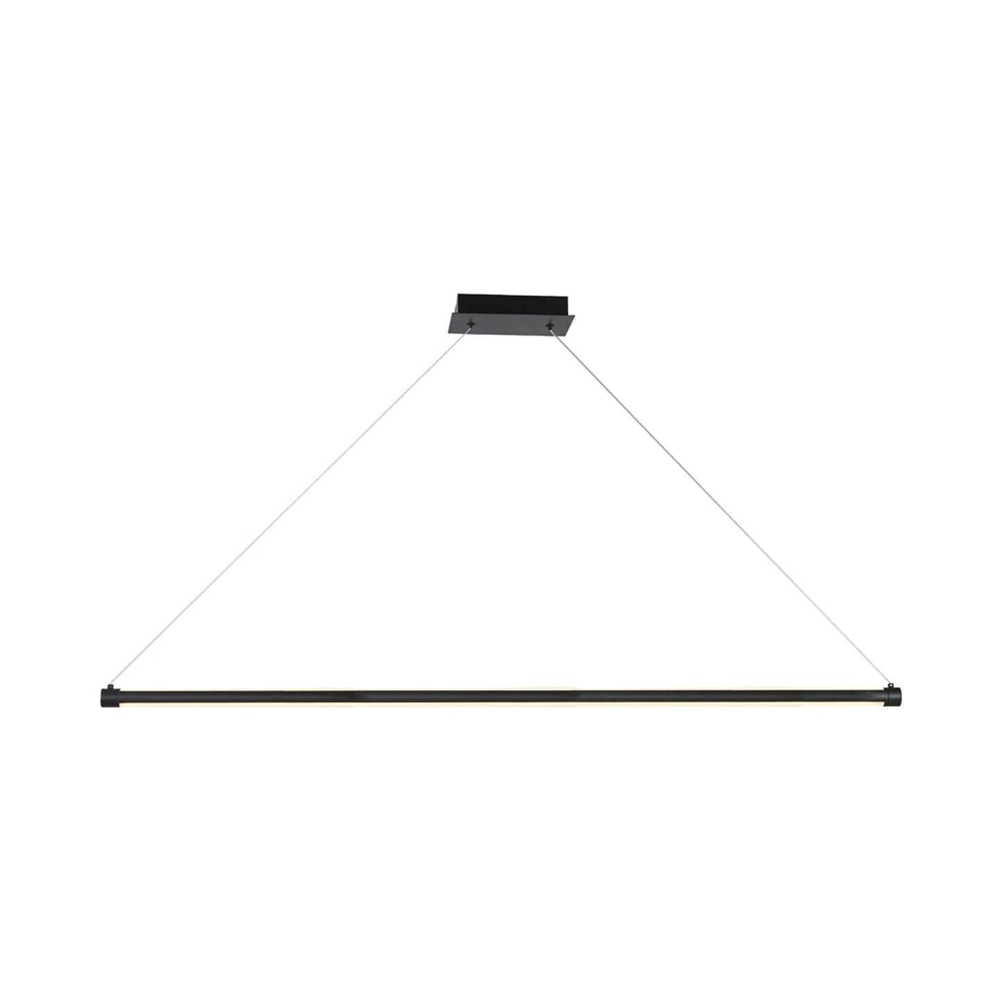 Orb Linear LED Pendant Light in Matte Black.