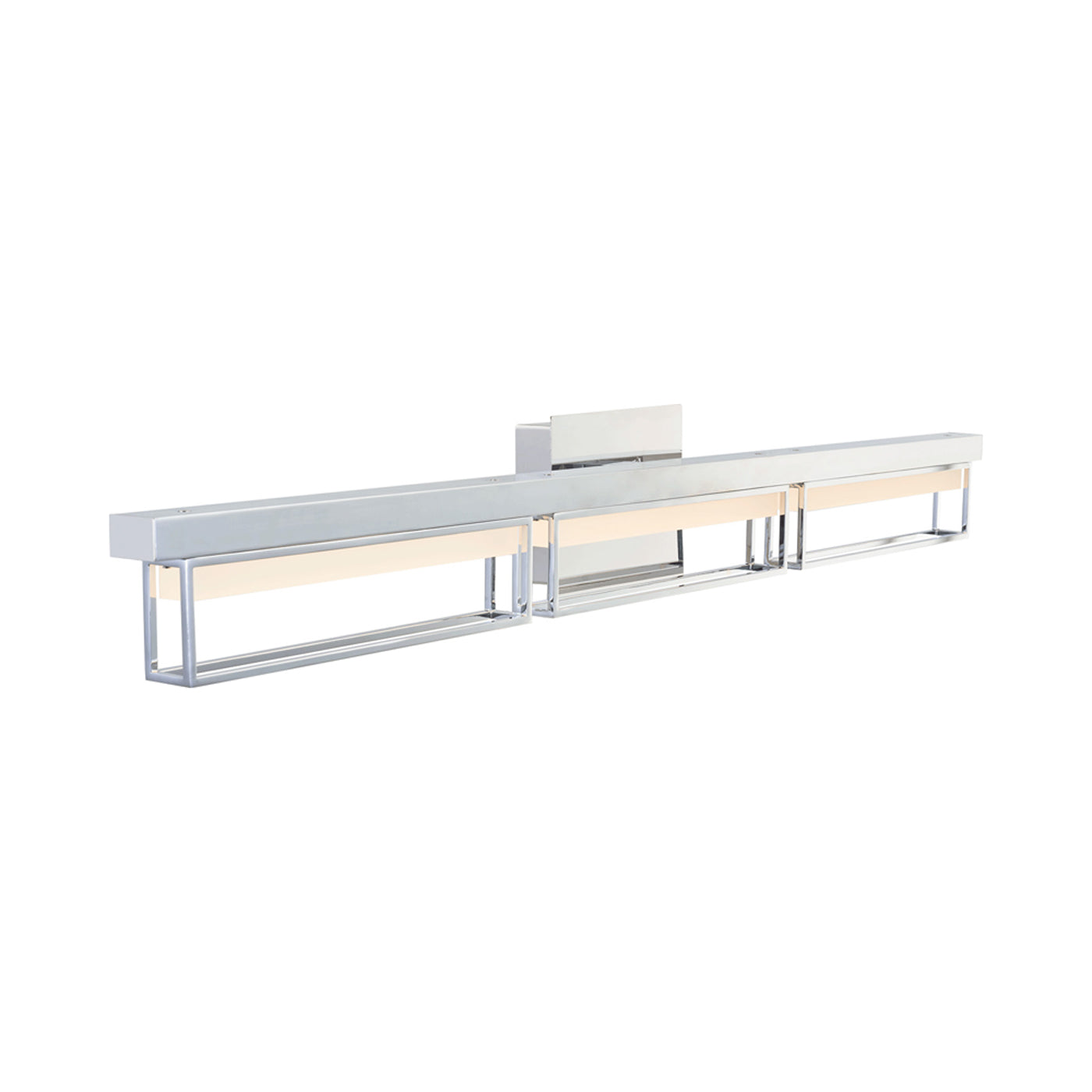 Pane LED Bath Vanity Light in Chrome (39-Inch).