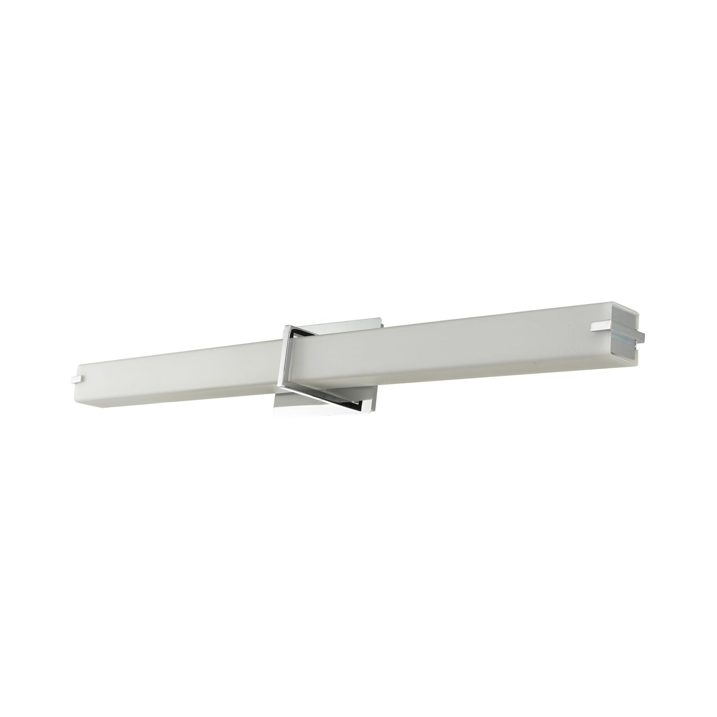 Squire Square LED Bath Vanity Light in Chrome (38-Inch).