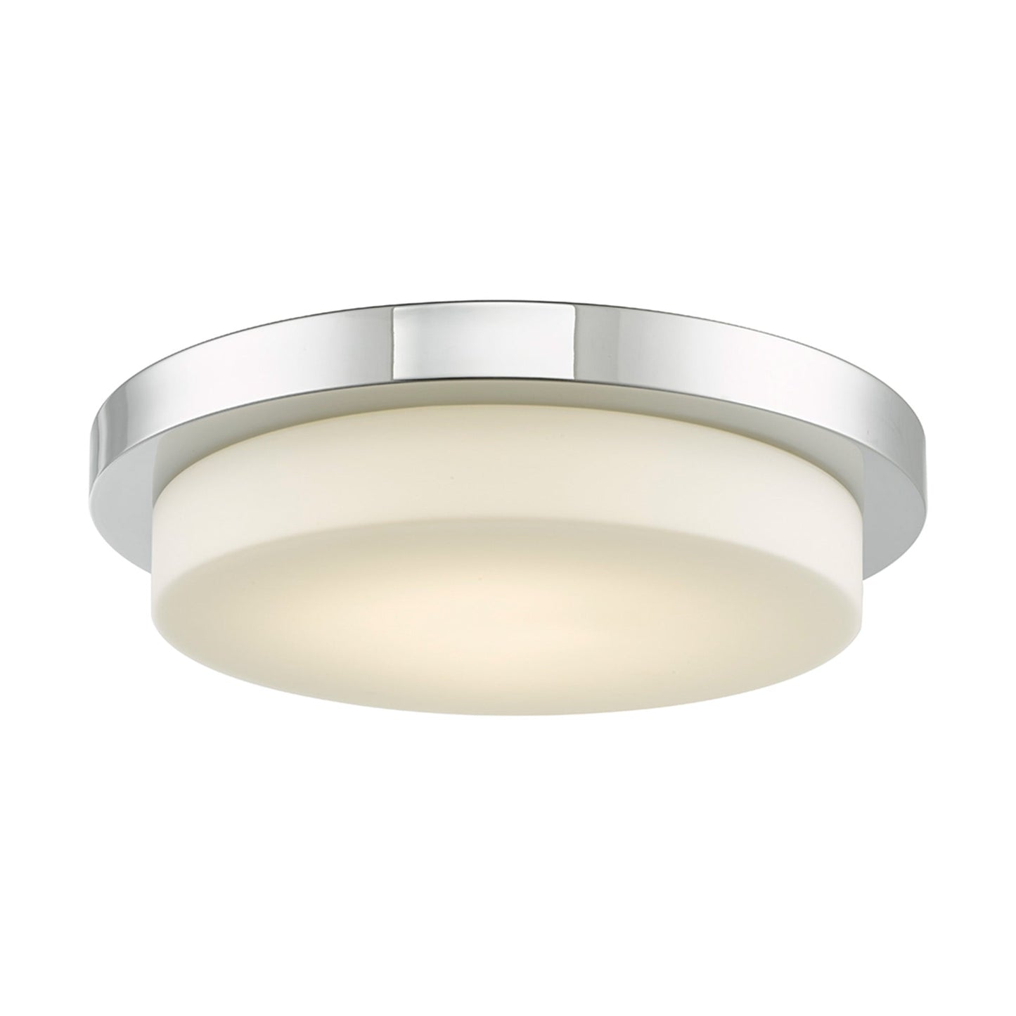 Step LED Flush Mount Ceiling Light in Chrome (15.75-Inch).