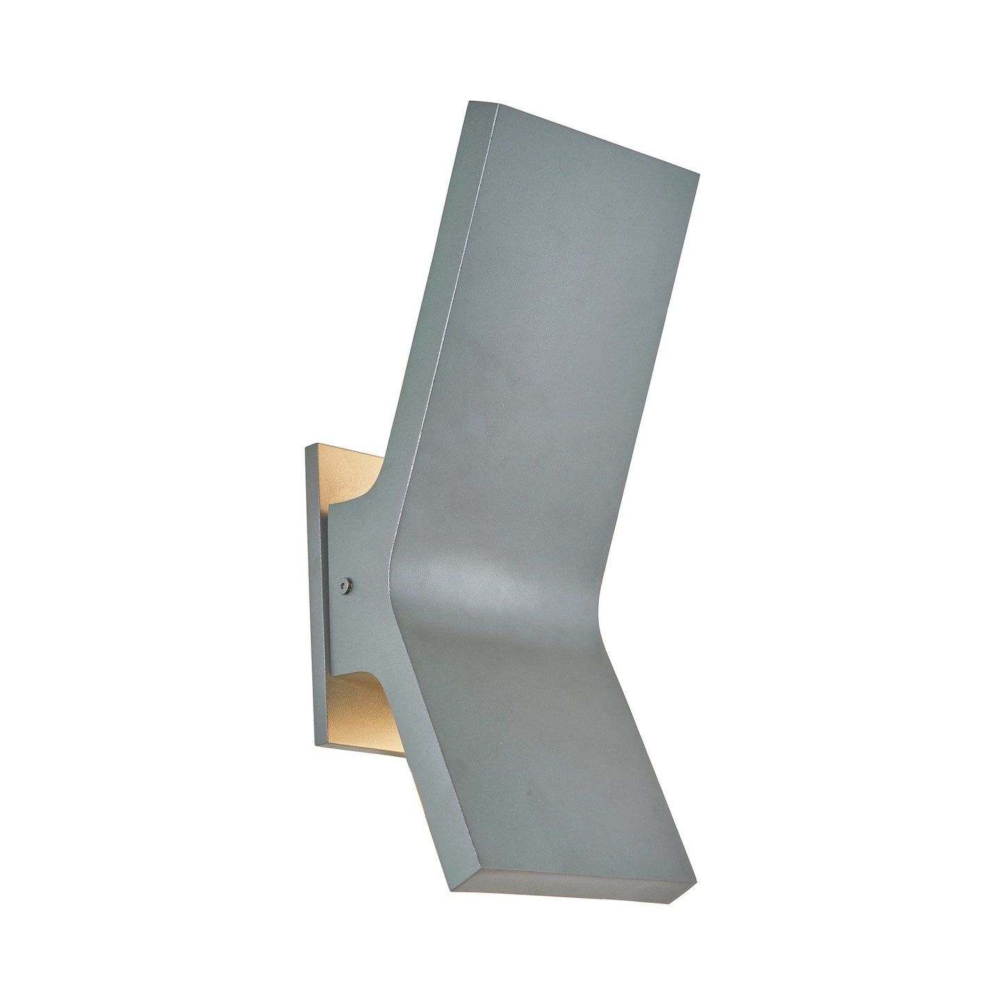 Yoga Angled Outdoor LED Wall Light in Silica.