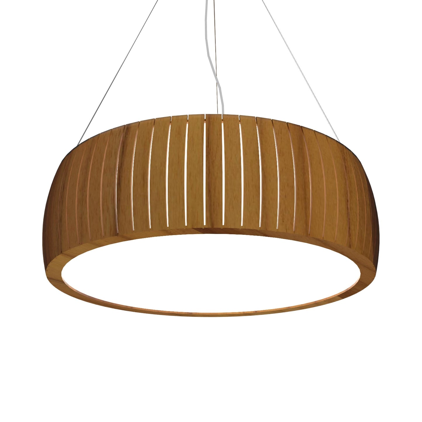Barrel 111 Pendant Light in Teak (19.69-Inch).