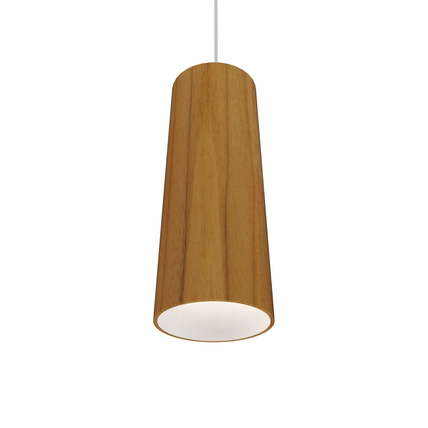 Conical 116 Pendant Light in Teak.