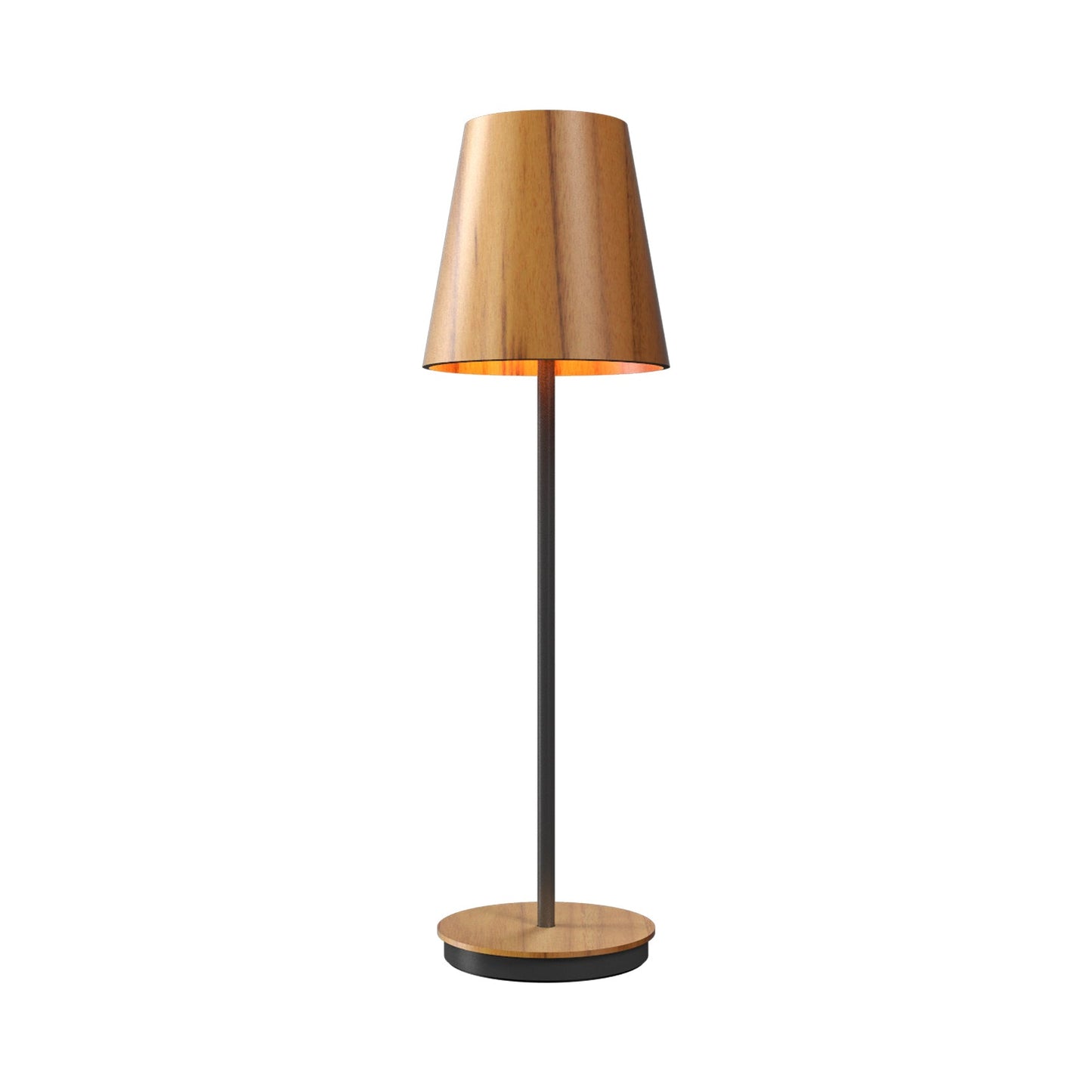 Conical 707 Table Lamp in Teak (23.62-Inch).