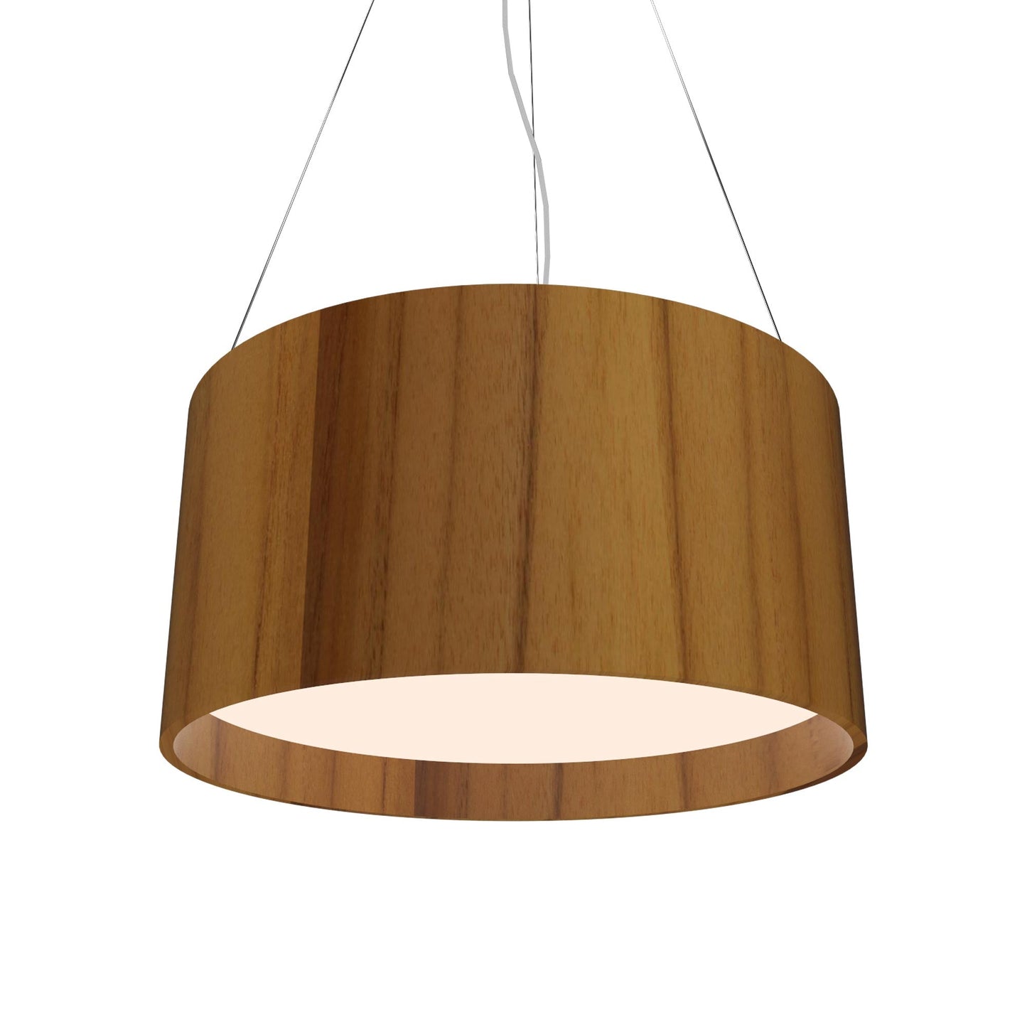 Cylindrical 201 Pendant Light in Teak (15.75-Inch).
