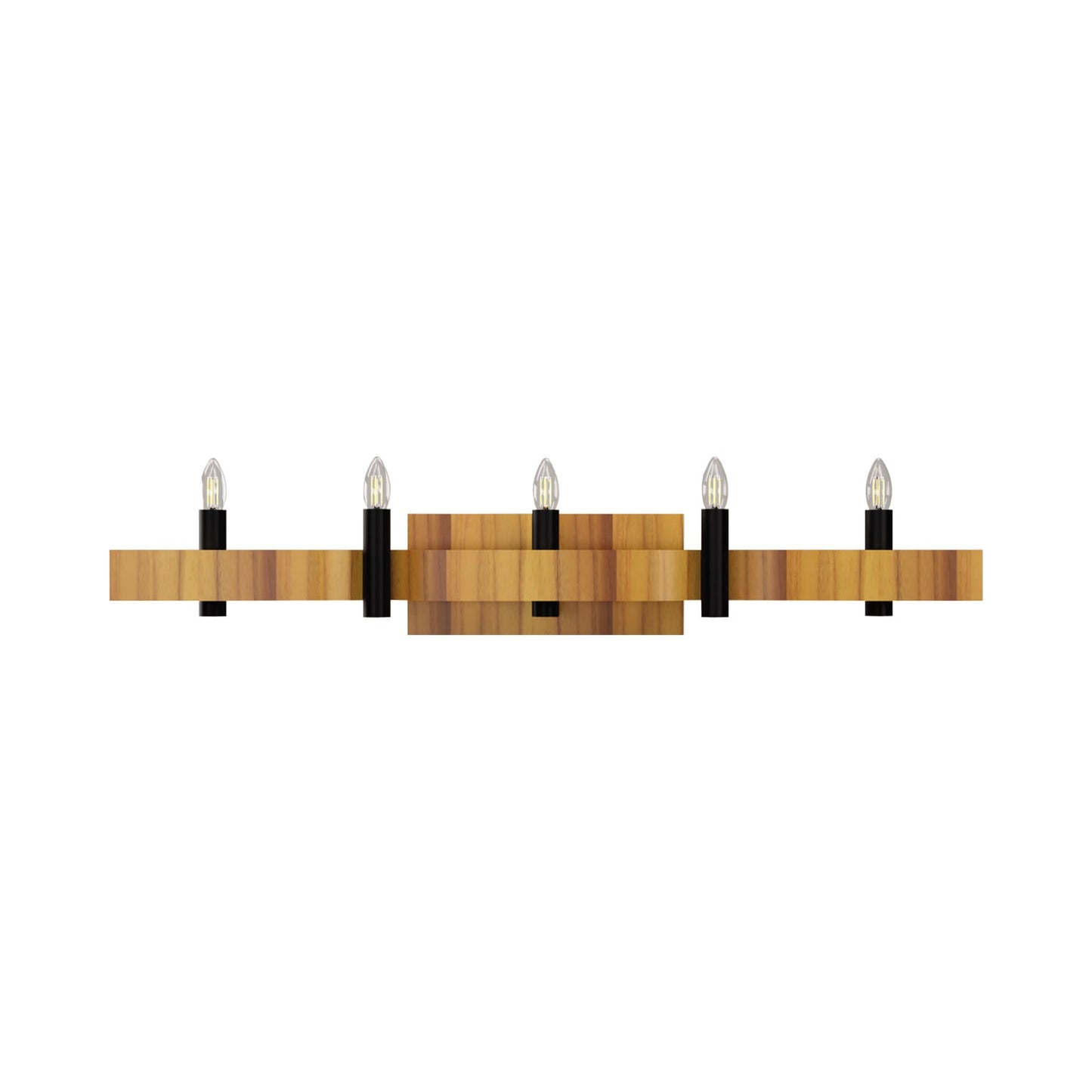 Flow Wall Light in Teak (5-Light).