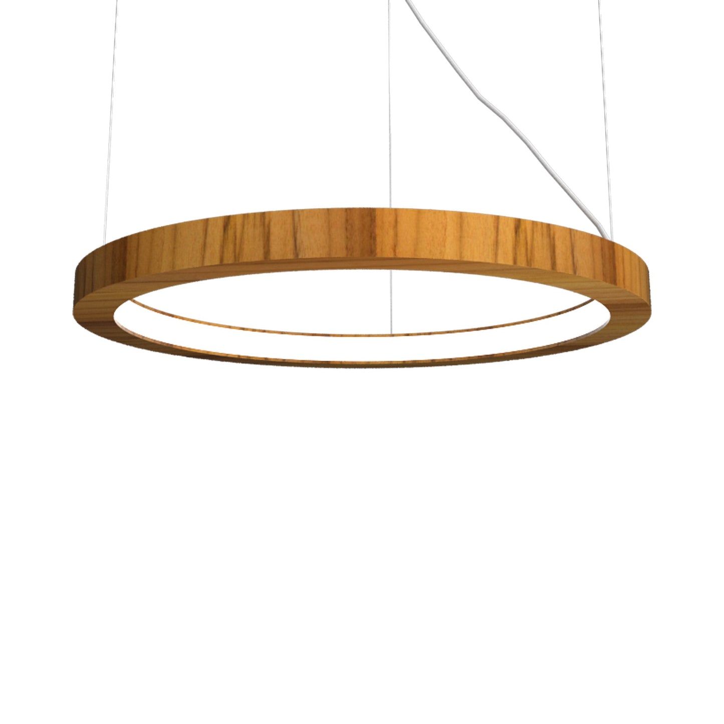 Frame LED Ring Chandelier in Teak.