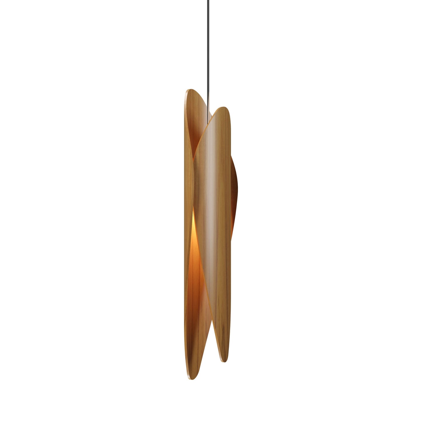 Leaf Pendant Light in Teak.