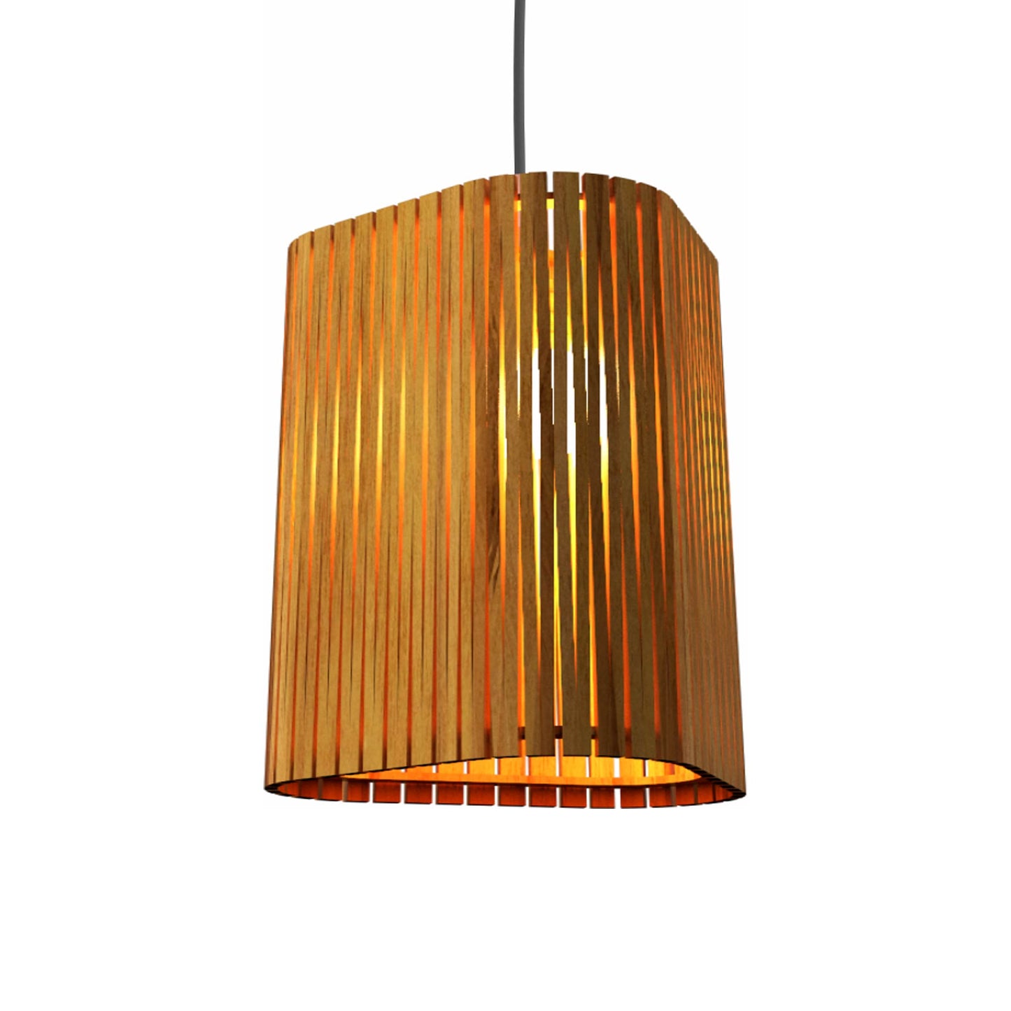 Living Hinges 1481 Pendant Light in Teak.