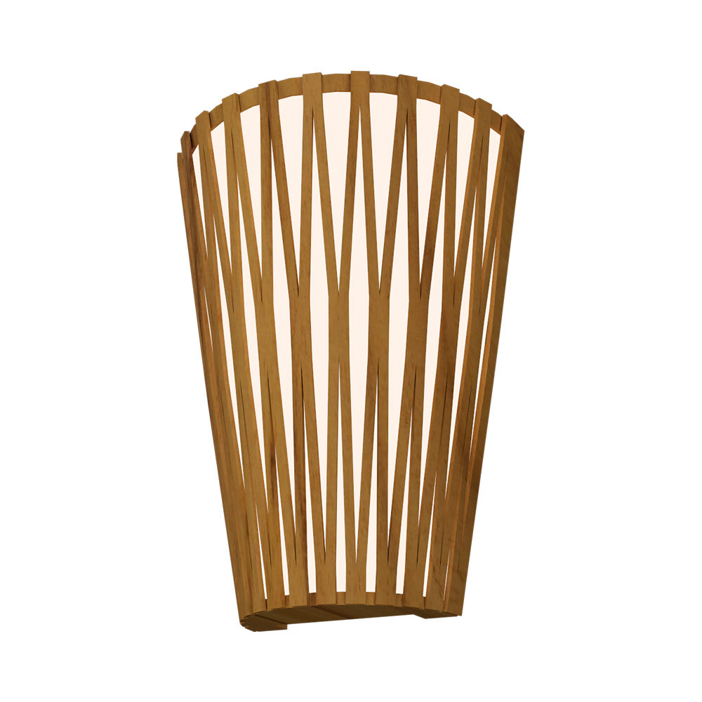 Living Hinges Wall Light in Teak.