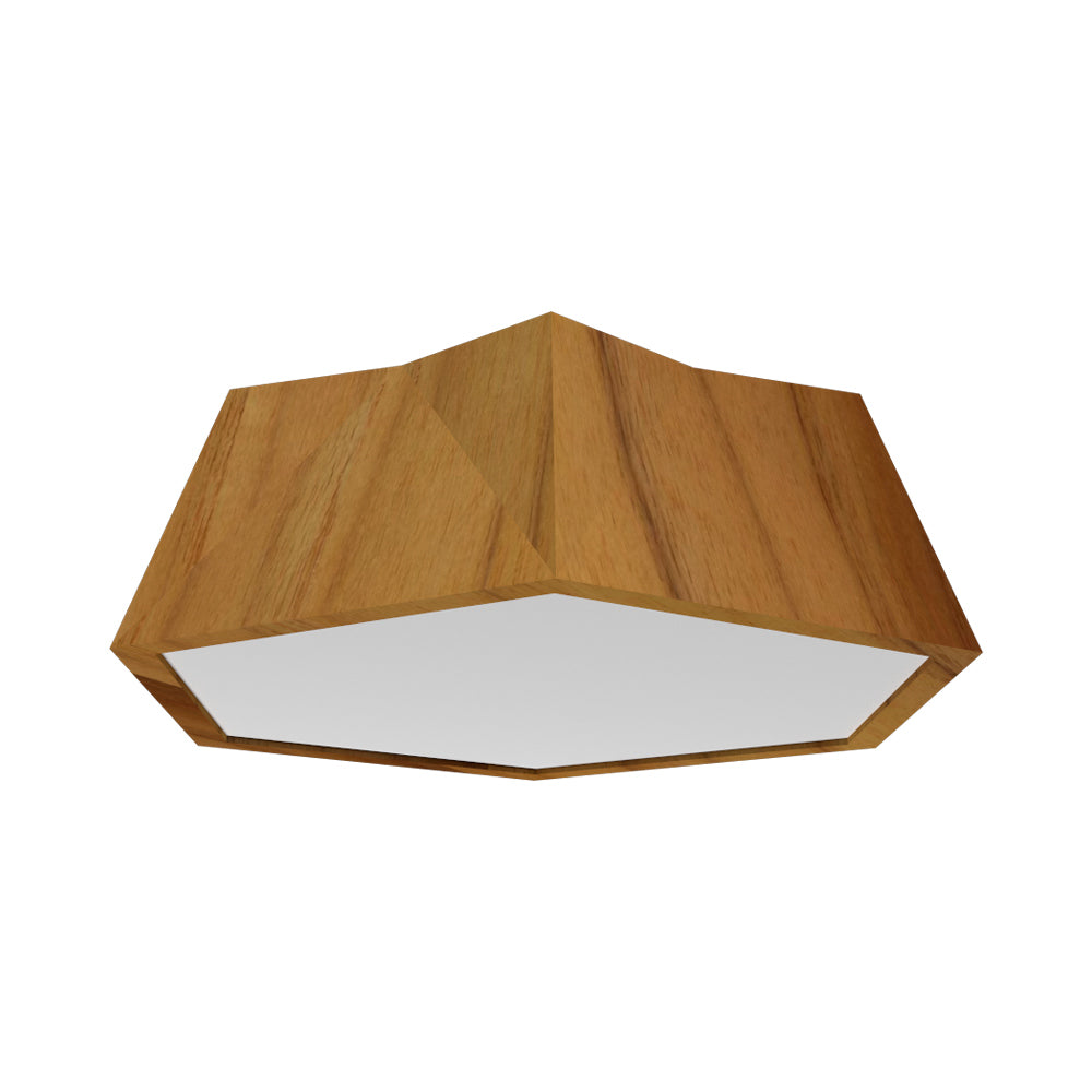 Physalis 5063 LED Flush Mount Ceiling Light in Teak.