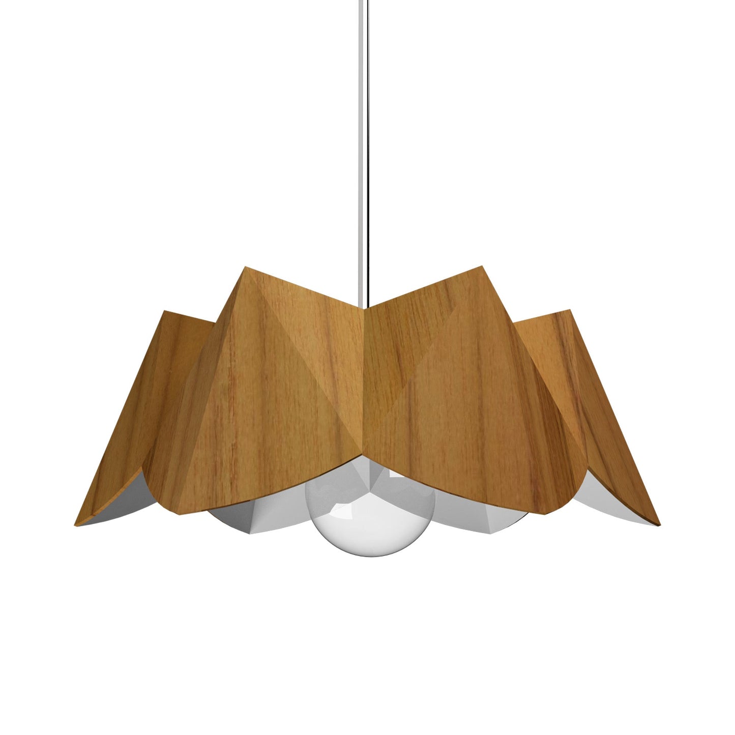 Physalis Pendant Light in Teak (Small).