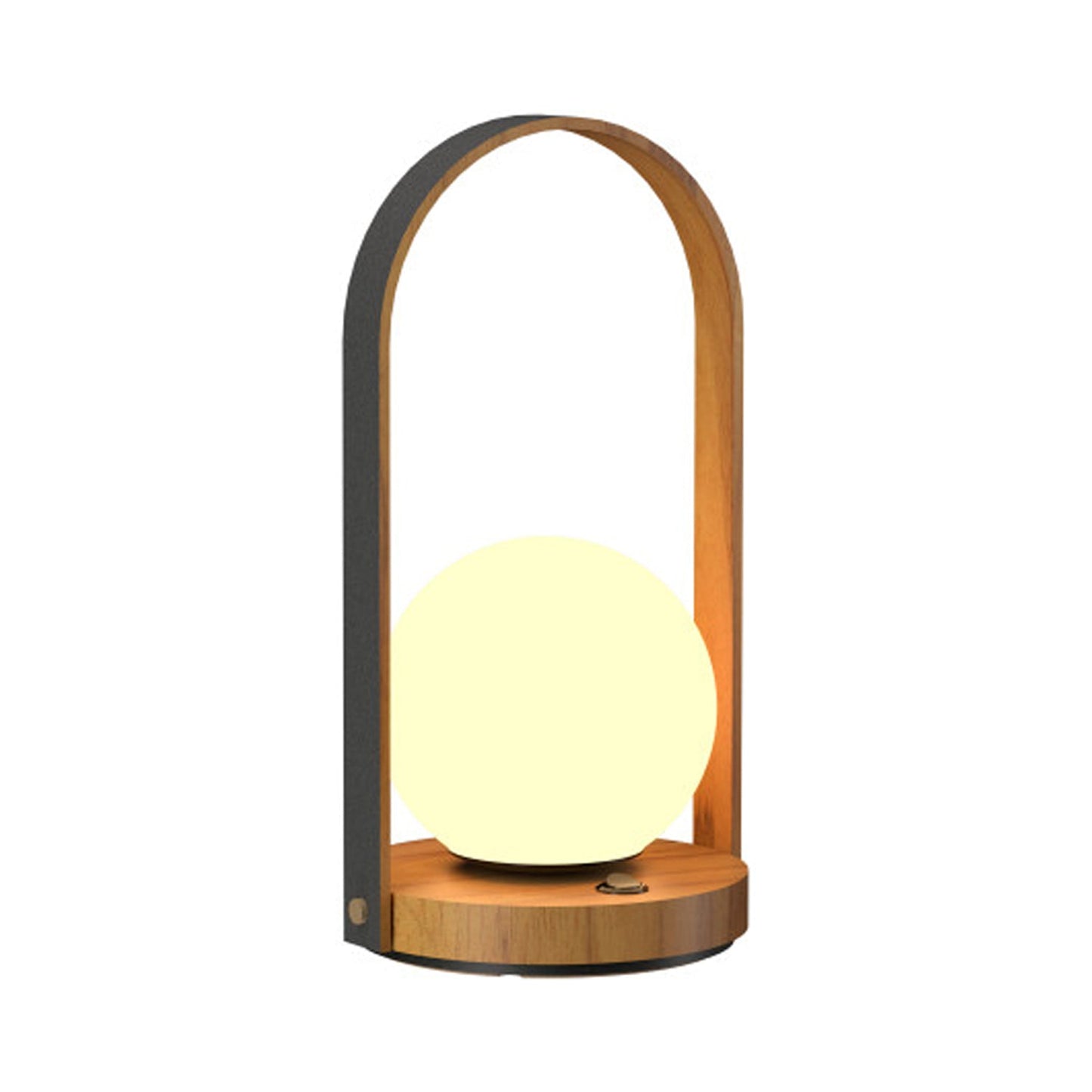 Strap Table Lamp in Teak.