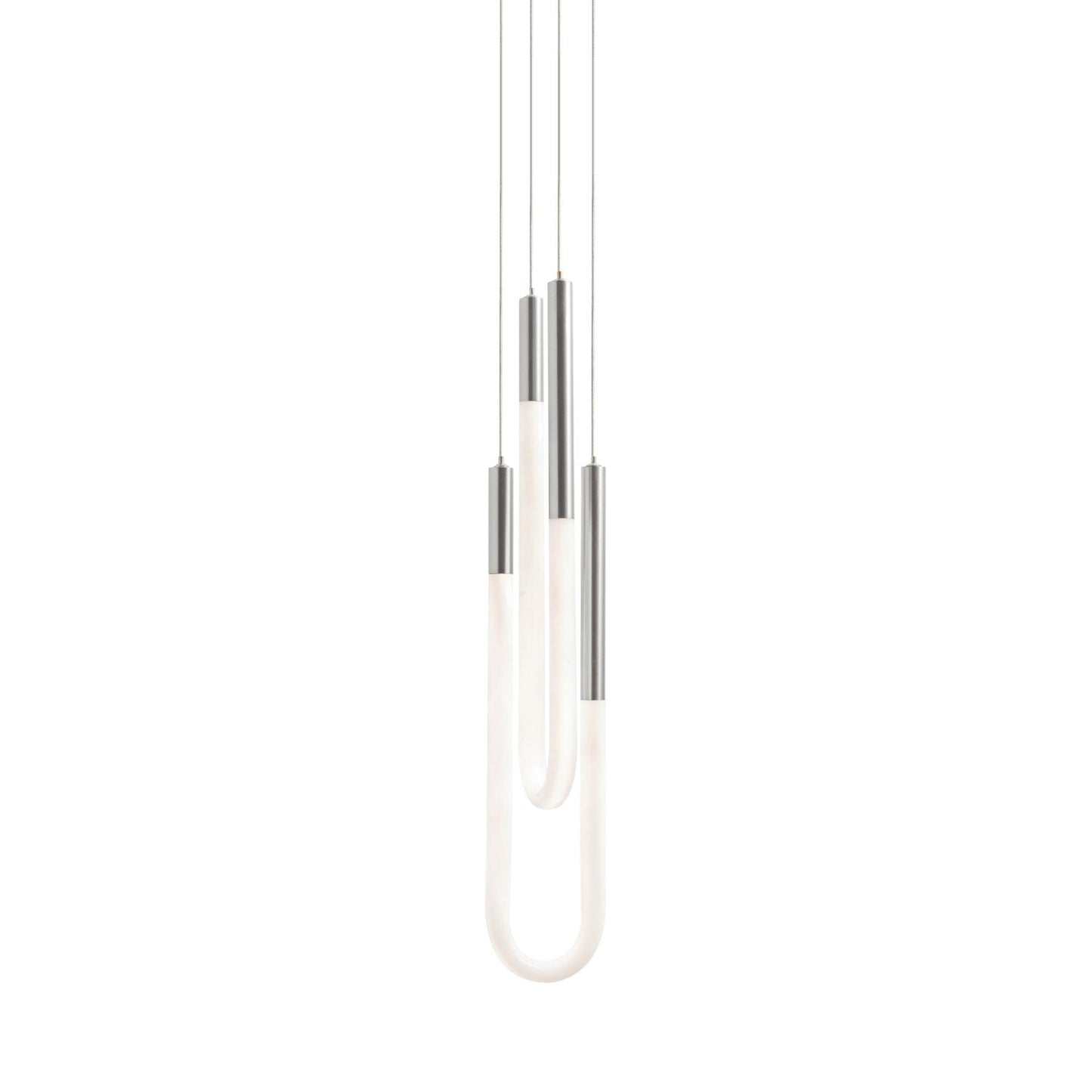 Adel LED Pendant Light in Satin Nickel (2-Light).