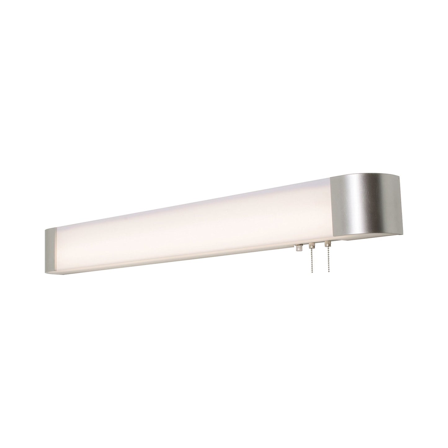 Allen LED Overbed Wall Light in Satin Nickel (53.25-Inch).