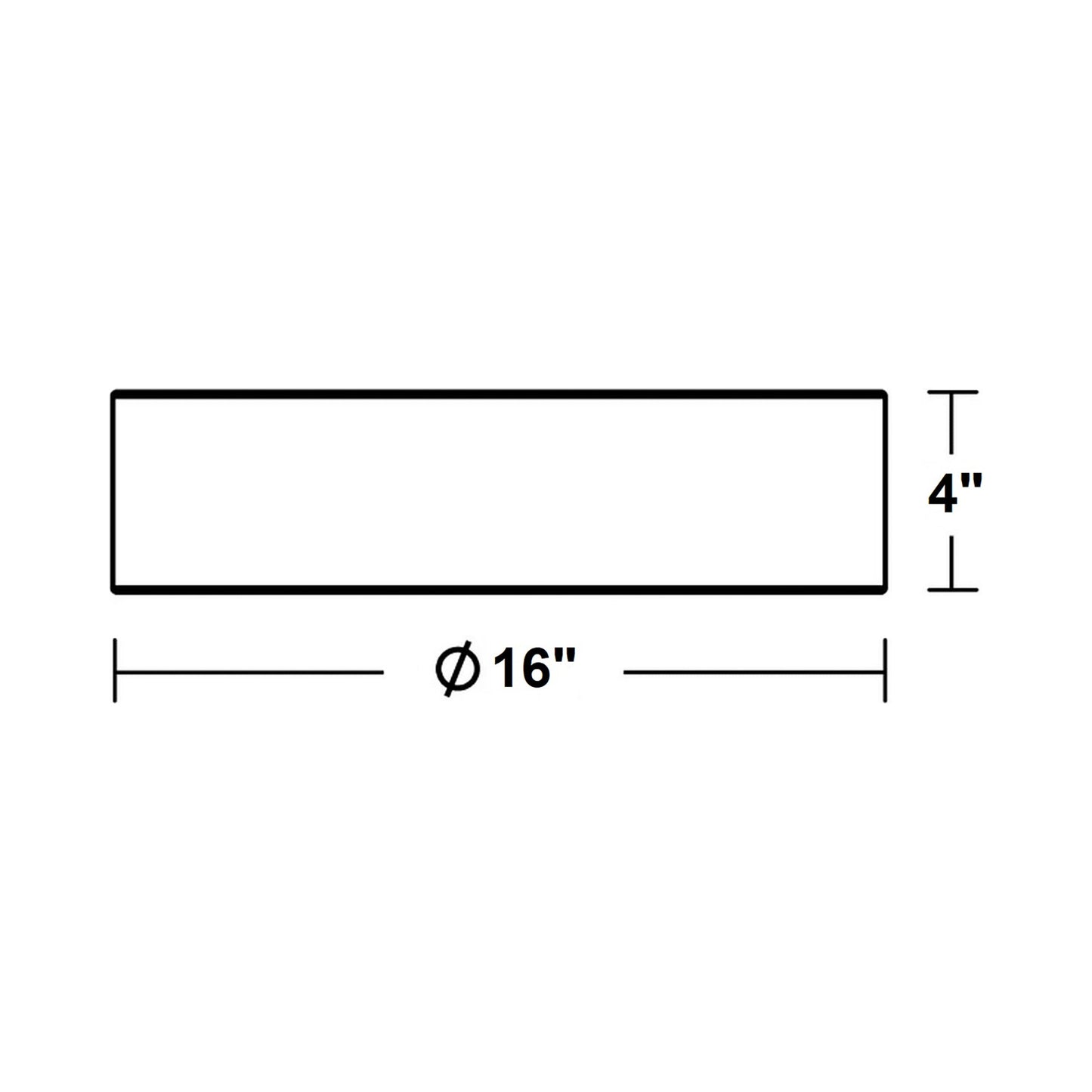 Ally LED Flush Mount Ceiling Light - line drawing.
