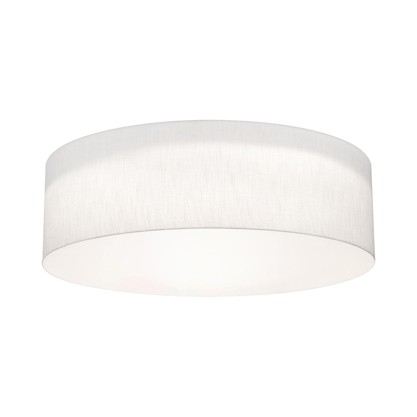 Anton Flush Mount Ceiling Light in Linen White (30-Inch).