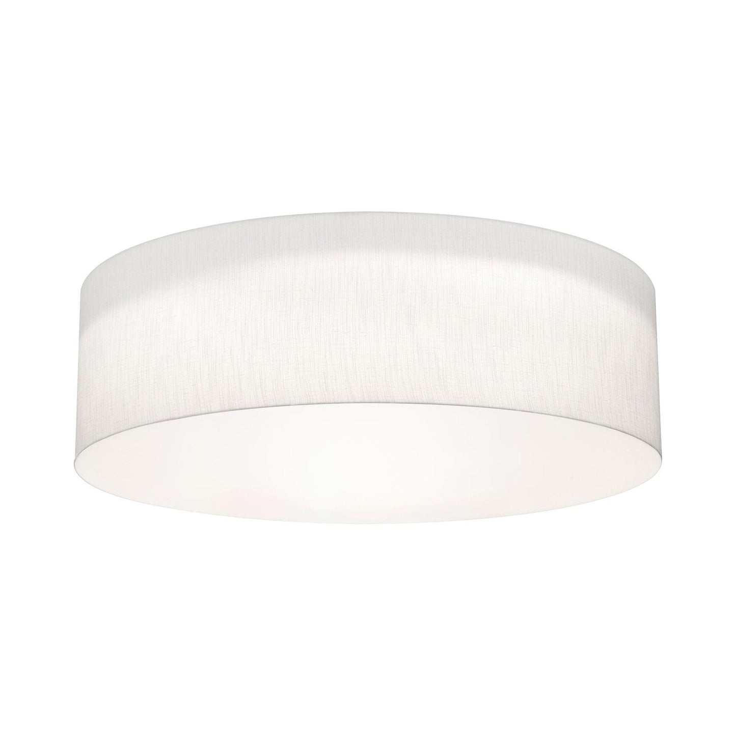 Anton LED Flush Mount Ceiling Light in Linen White (30-Inch).
