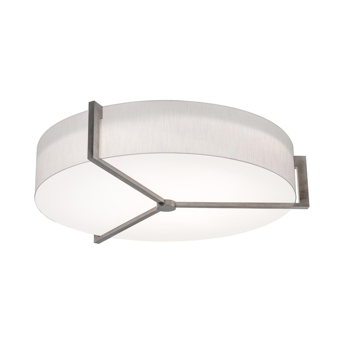 Apex Flush Mount Ceiling Light in Linen White/Weathered Grey (33.38-Inch).