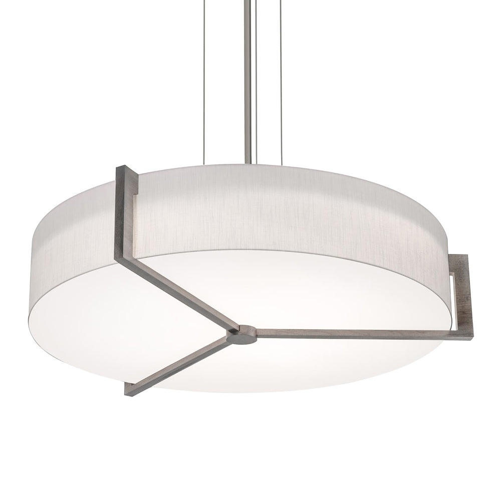 Apex Pendant Light in Linen White/Weathered Grey (33.38-Inch).