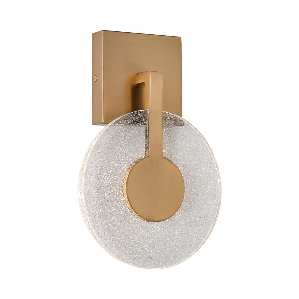 Apollo LED Wall Light in Light Antique Brass.