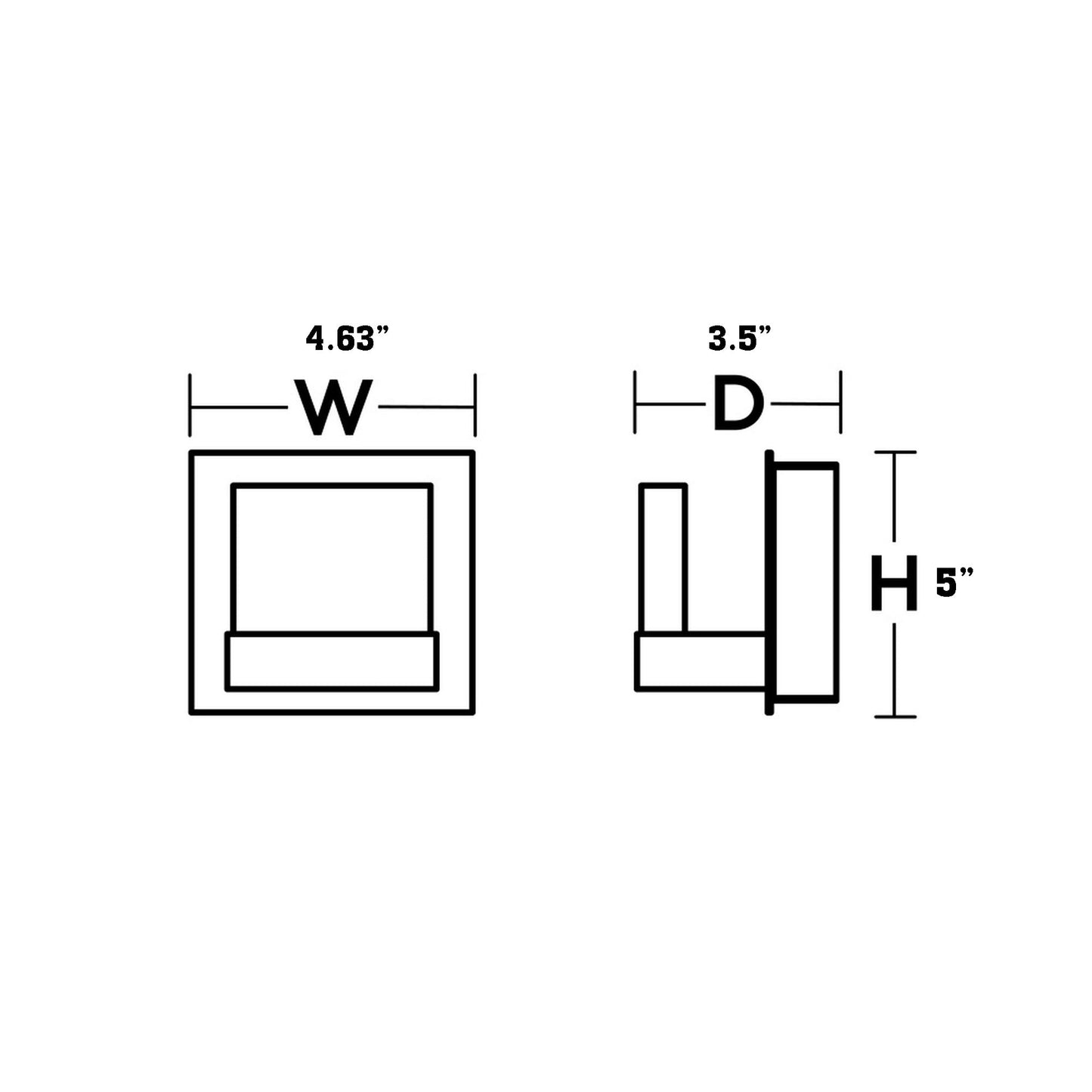 Arlo LED Wall Light - line drawing.