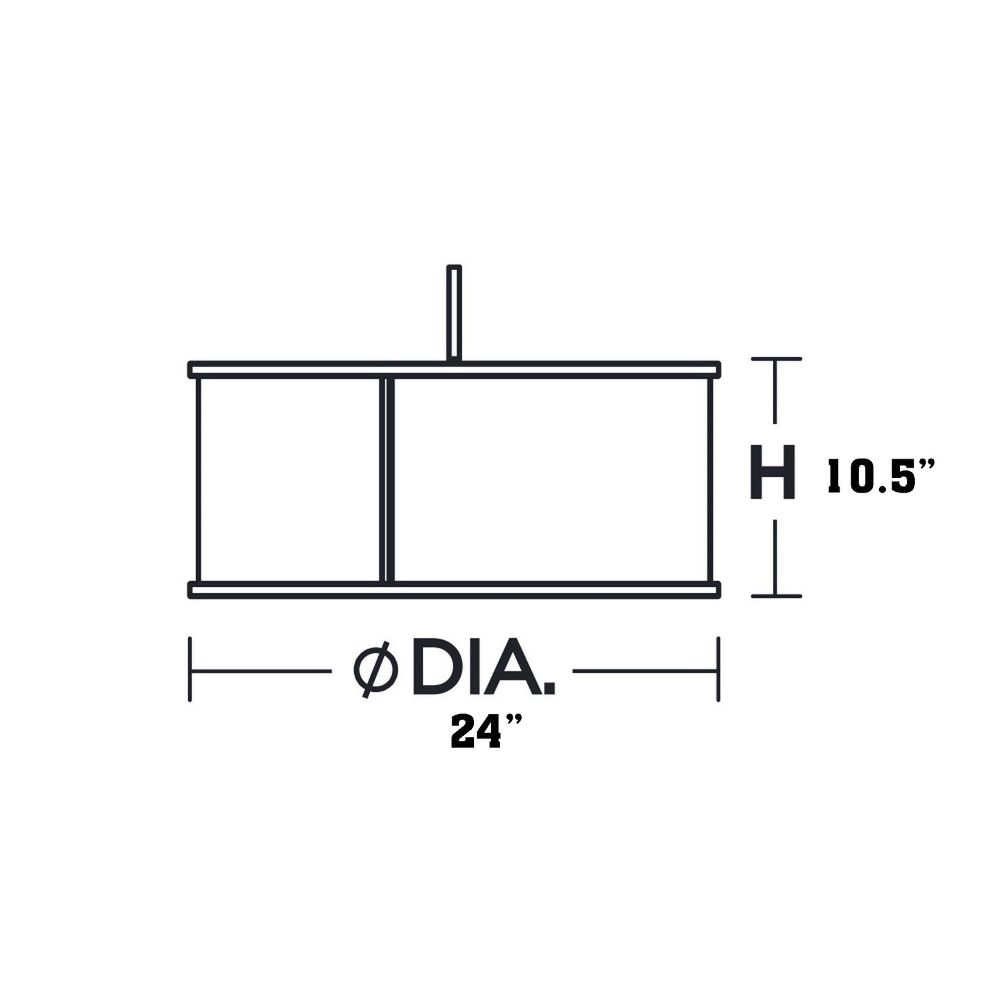 Austin Pendant Light - line drawing.