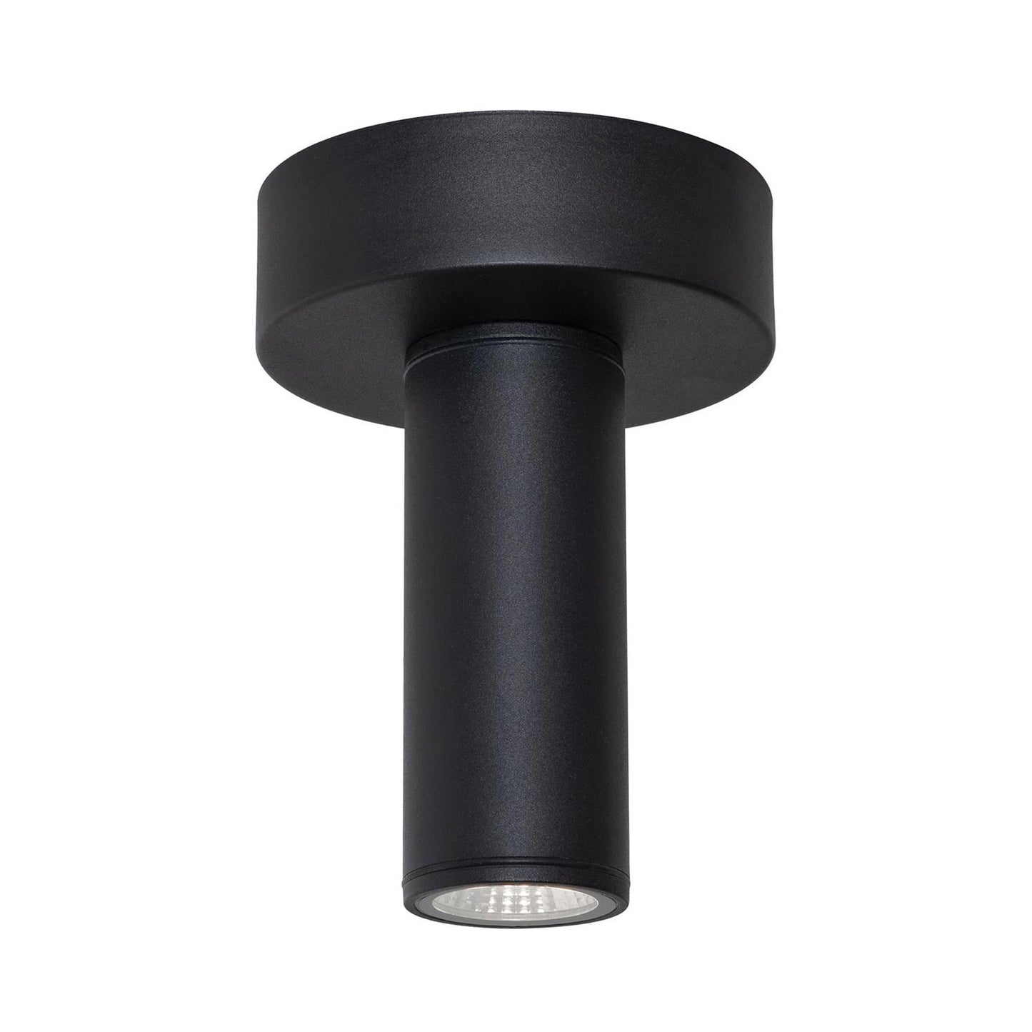 Beverly Outdoor LED Flush Mount Ceiling Light in Black.