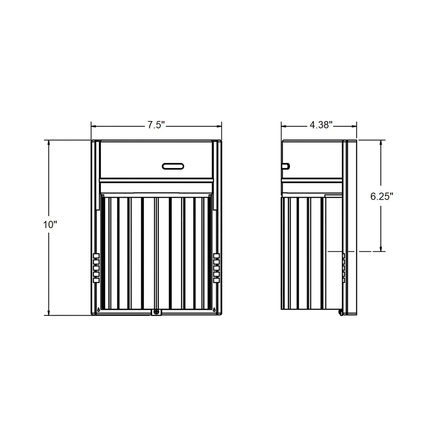 AFX Lighting BWSW1600 Outdoor LED Security Wall Light - line drawing.