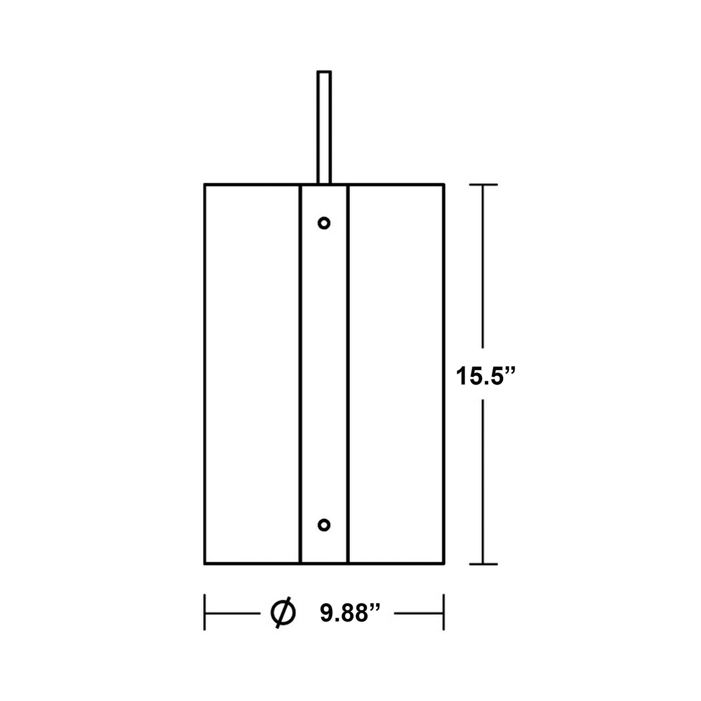 Dana Pendant Light - line drawing.