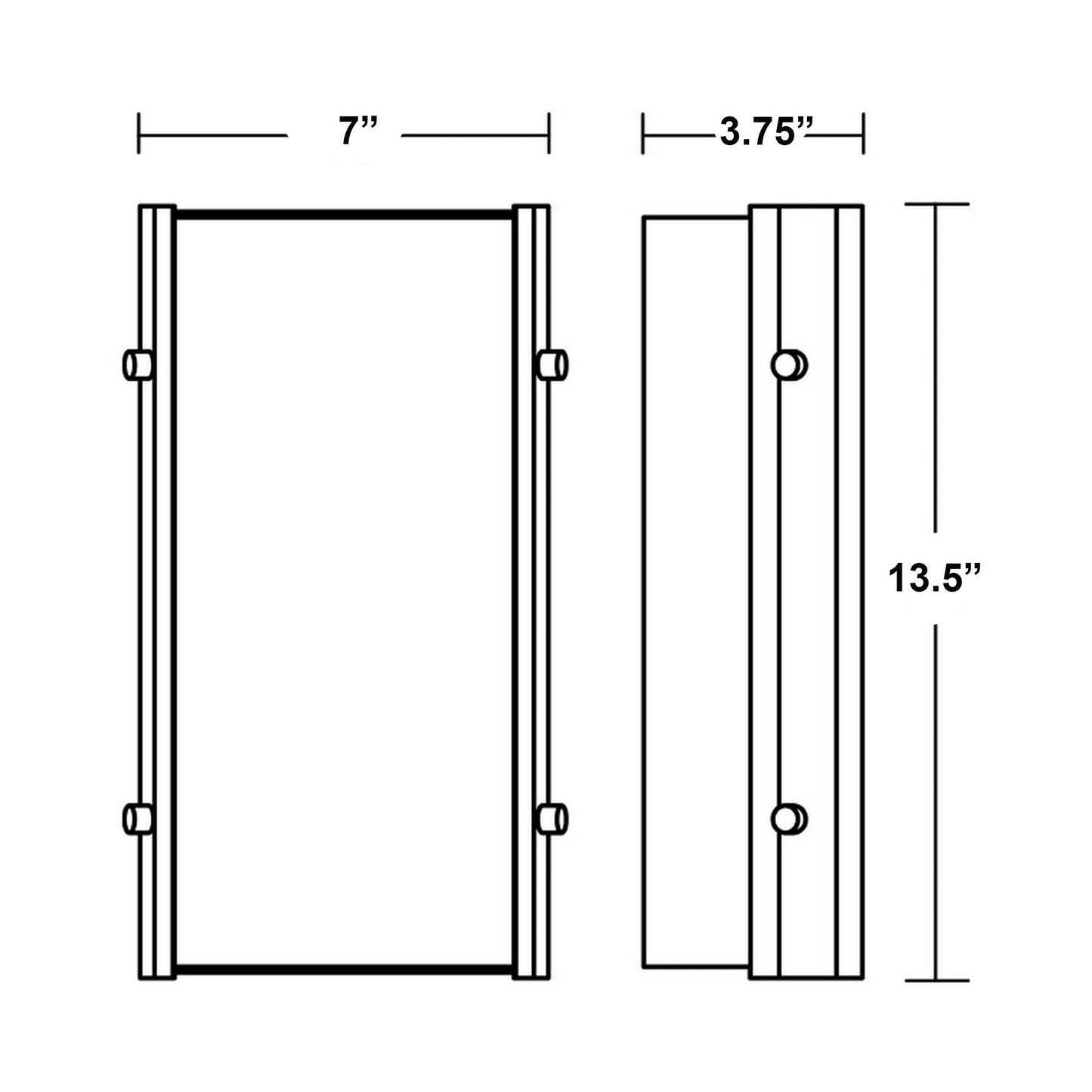 Dana Wall Light - line drawing.
