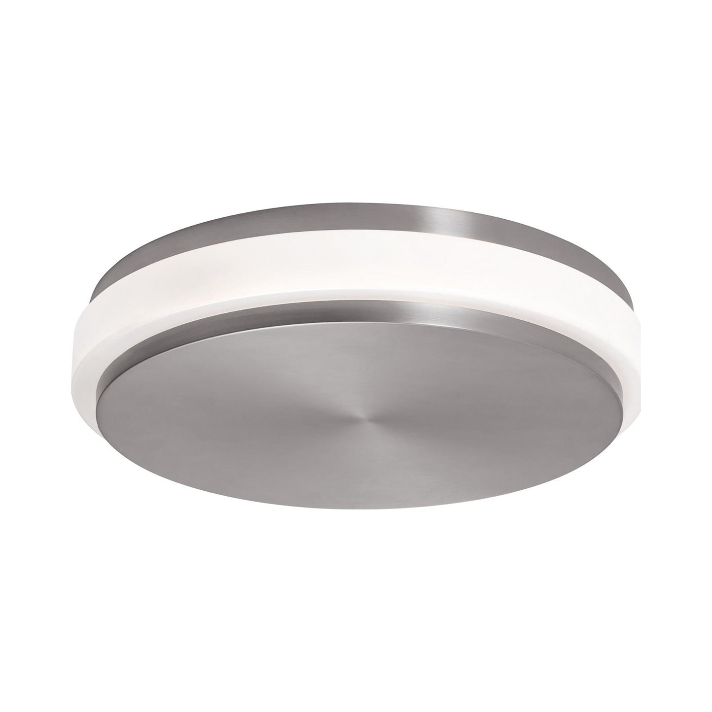 Eris LED Flush Mount Ceiling Light in Satin Nickel (14-Inch).