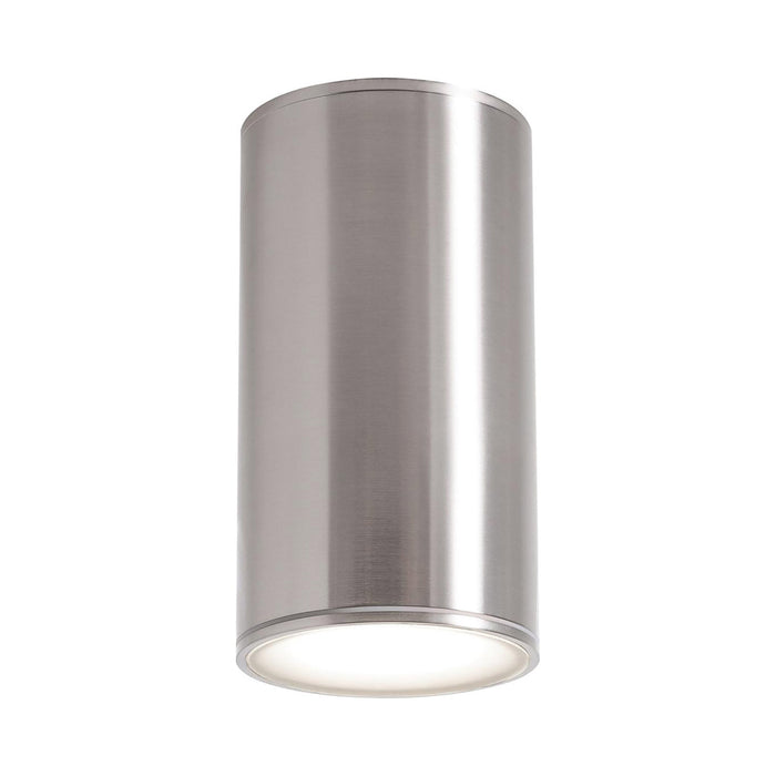 Everly Outdoor LED Flush Mount Ceiling Light in Satin Nickel (Large).