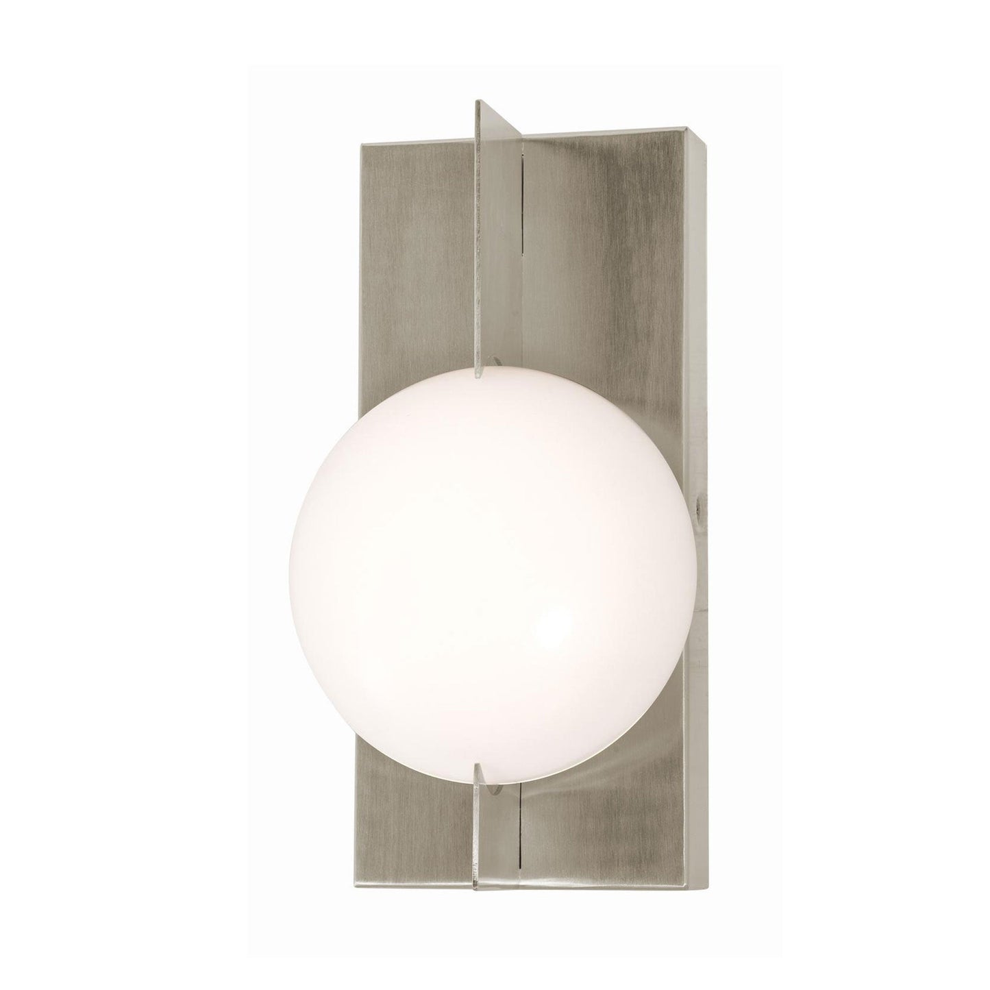 Gates LED Wall Light in Satin Nickel.