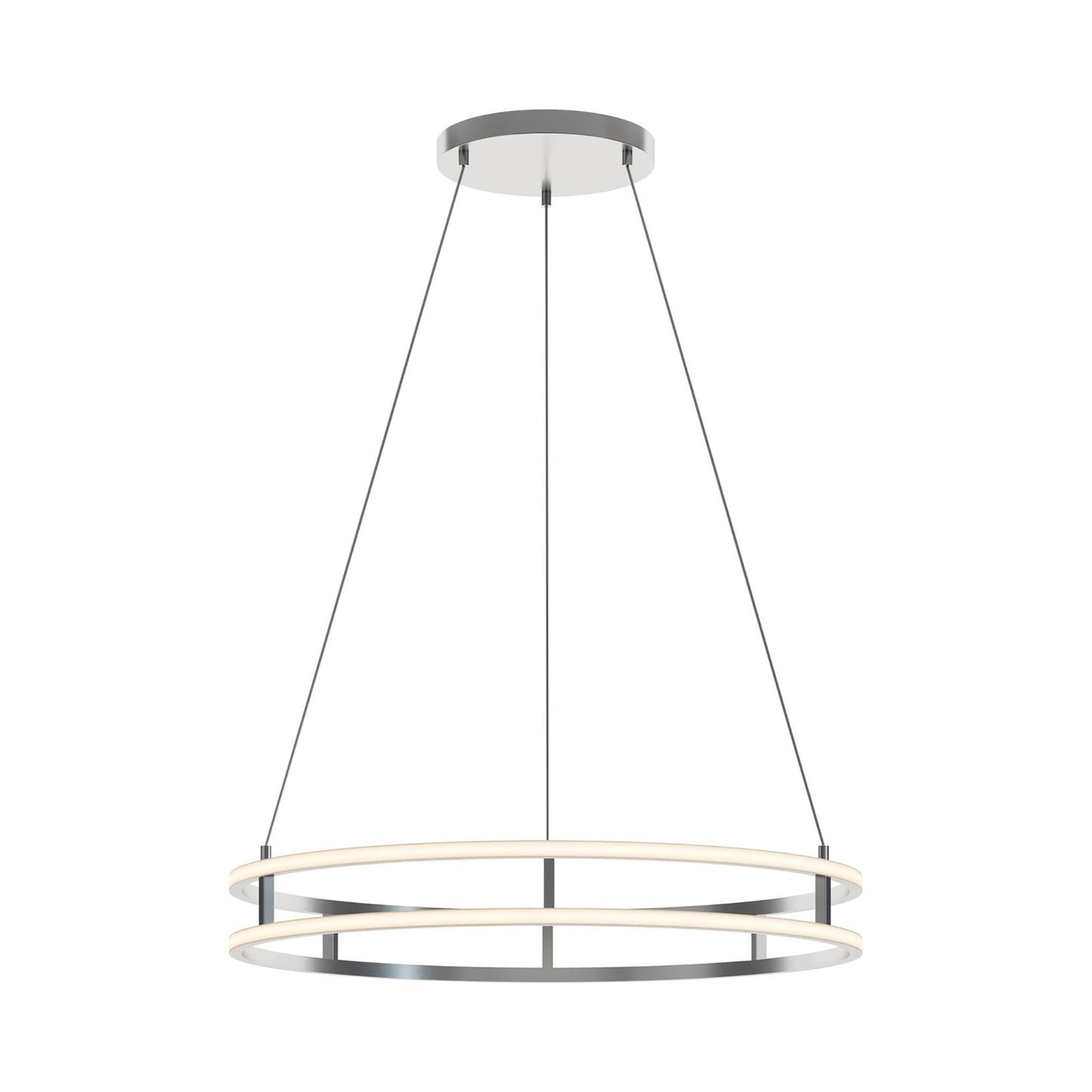 Gemini LED Pendant Light in Painted Nickel (Large).