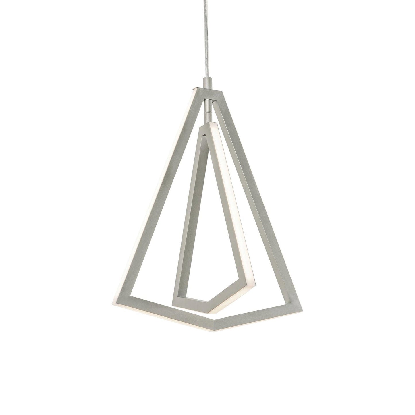 Gianna LED Mini Pendant Light in Satin Nickel.