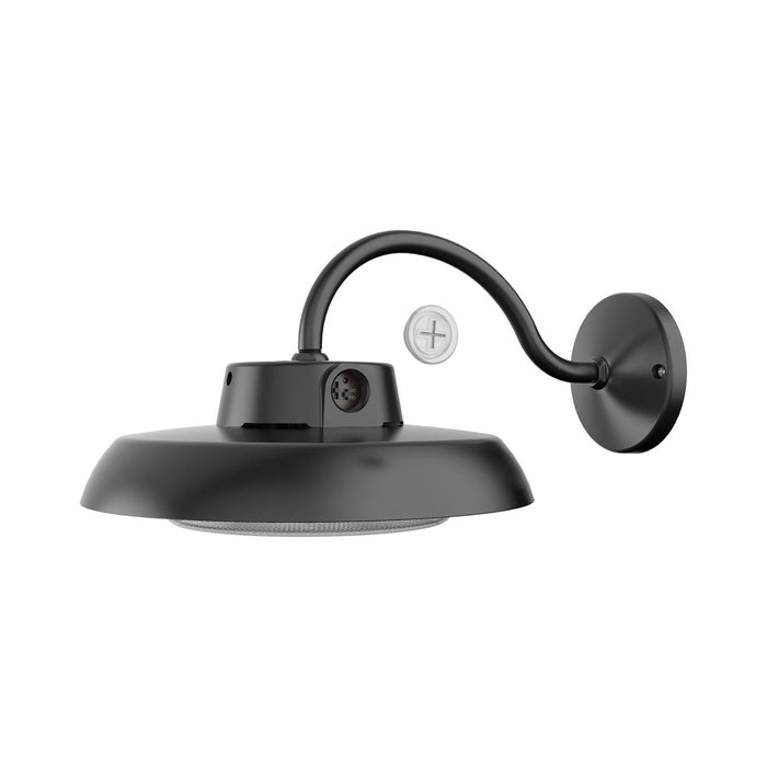 Gilbert Outdoor LED Wall Light in Black (Large).