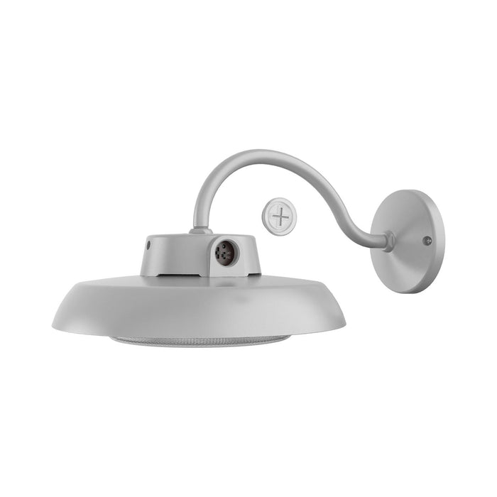 Gilbert Outdoor LED Wall Light in Textured Grey (Large).