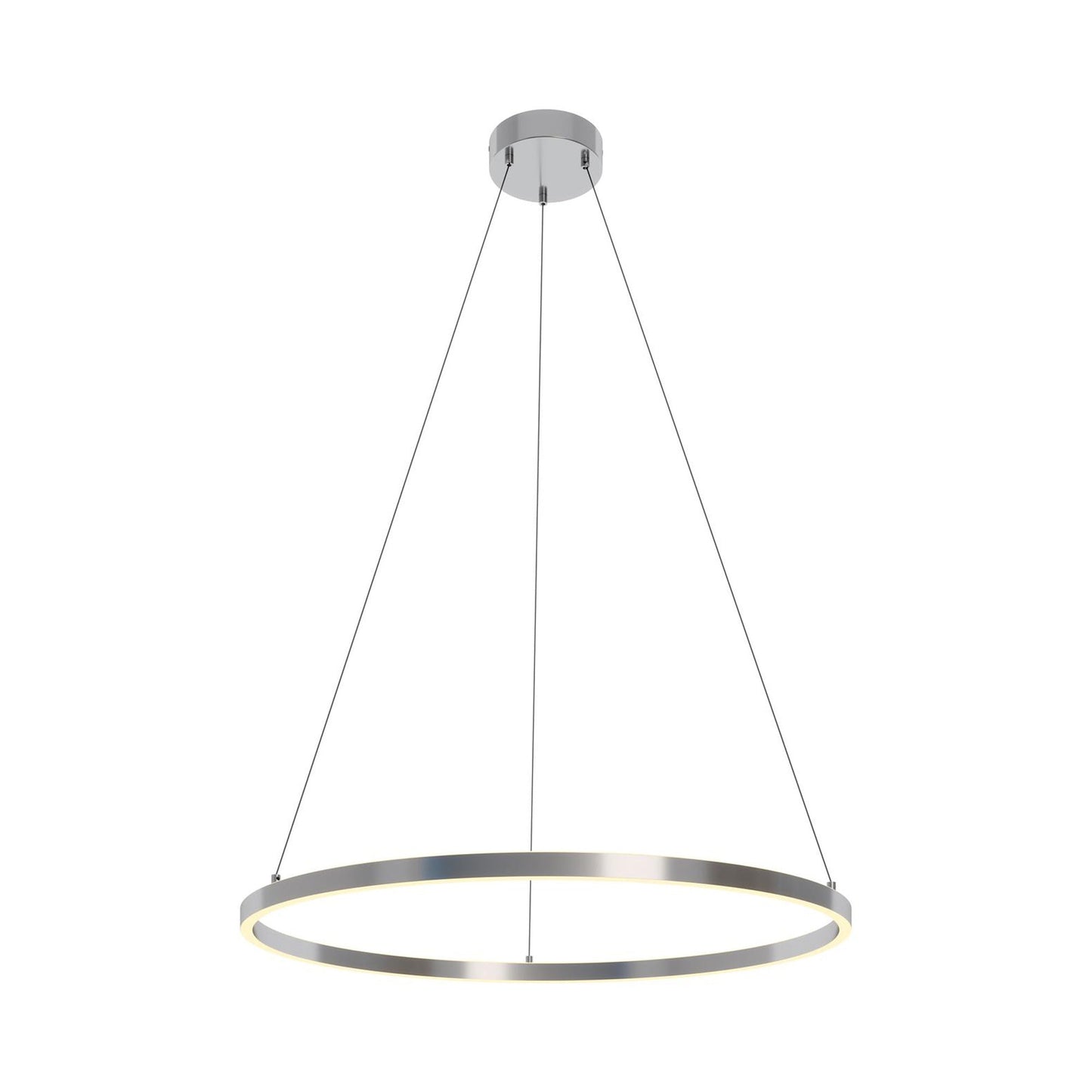 Glo LED Pendant Light in Satin Nickel (35.5-Inch).