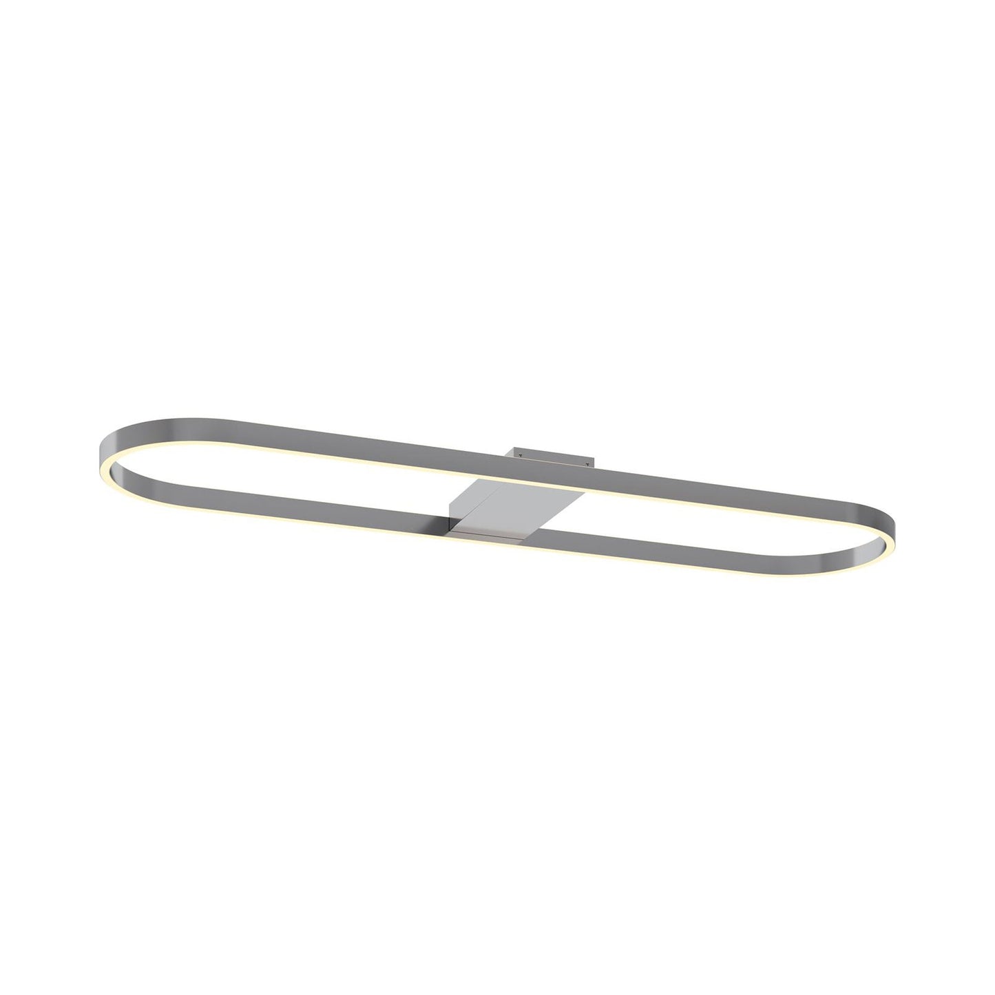 Glo Linear LED Flush Mount Ceiling Light in Satin Nickel.