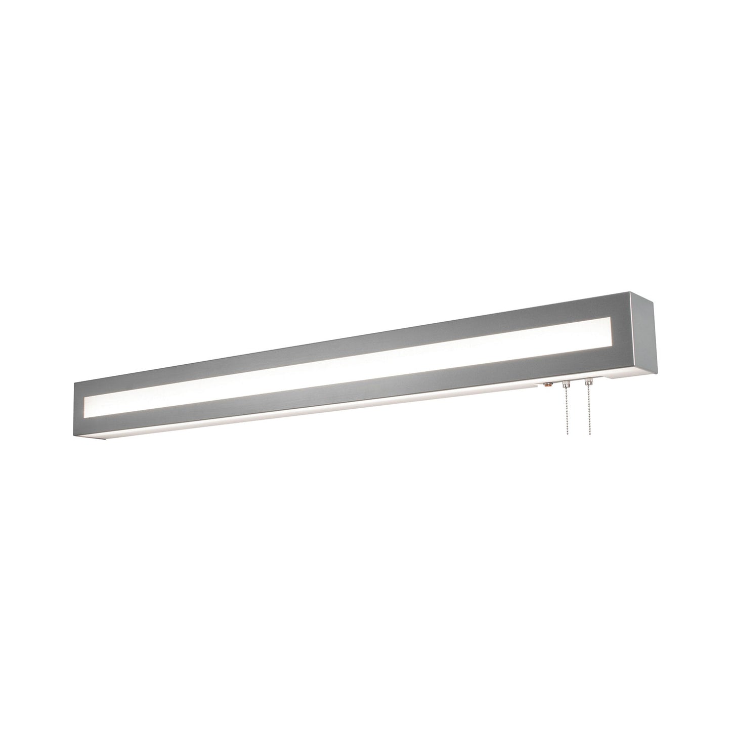 Hayes LED Overbed Wall Light in Satin Nickel (48.75-Inch).