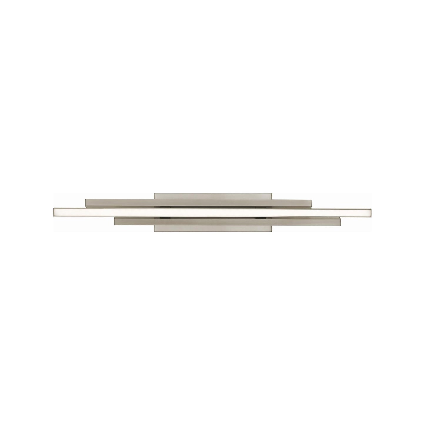 Indra LED Bath Vanity Light in Satin Nickel (36-Inch).