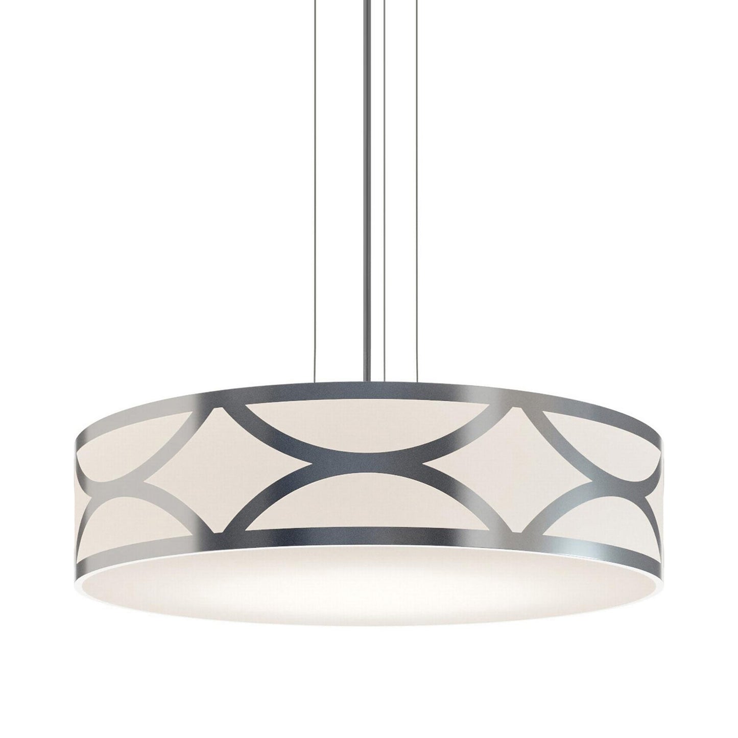 Lake LED Pendant Light in Painted Nickel (30-Inch).