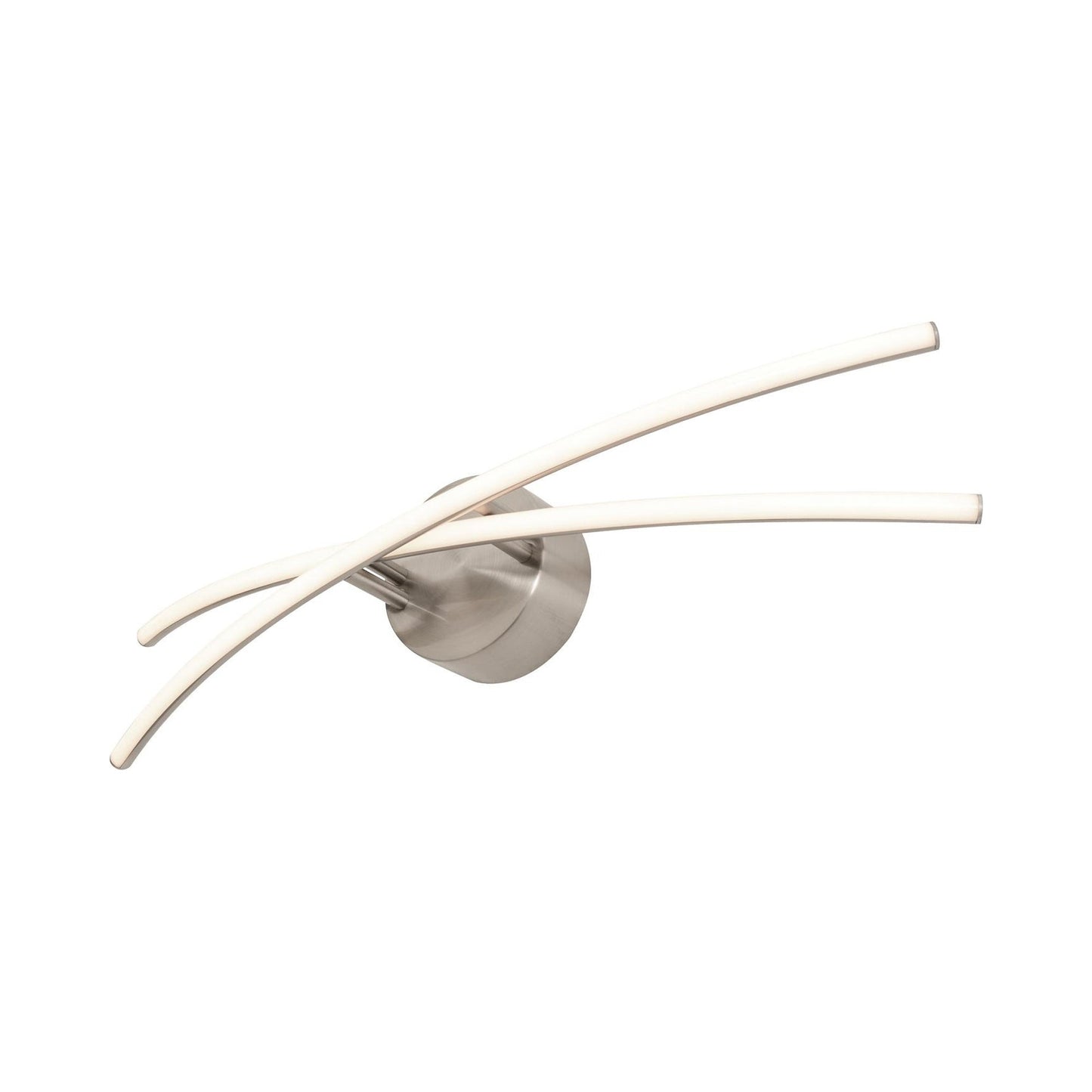 Lock LED Bath Vanity Light in Satin Nickel.