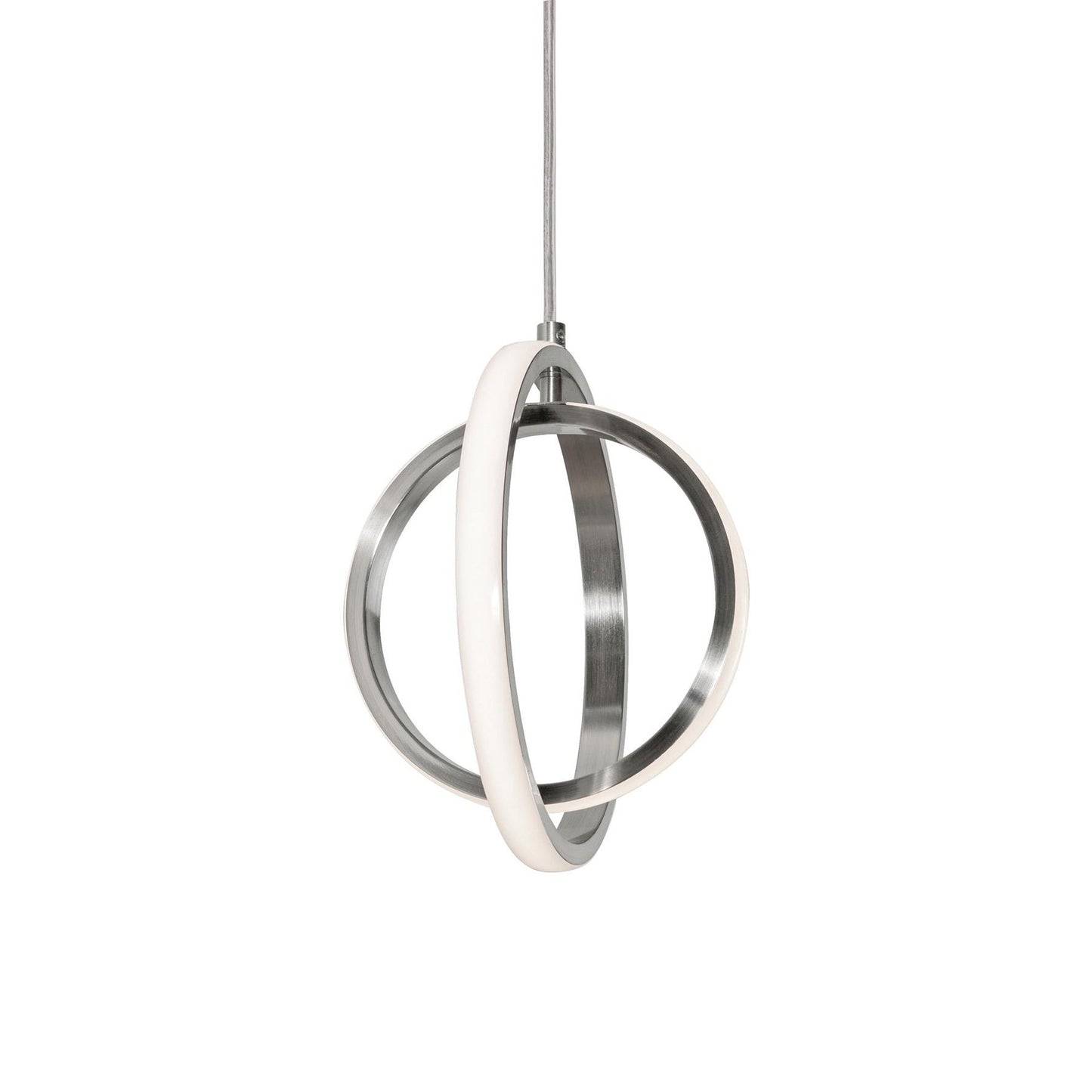 Lock LED Pendant Light in Satin Nickel.