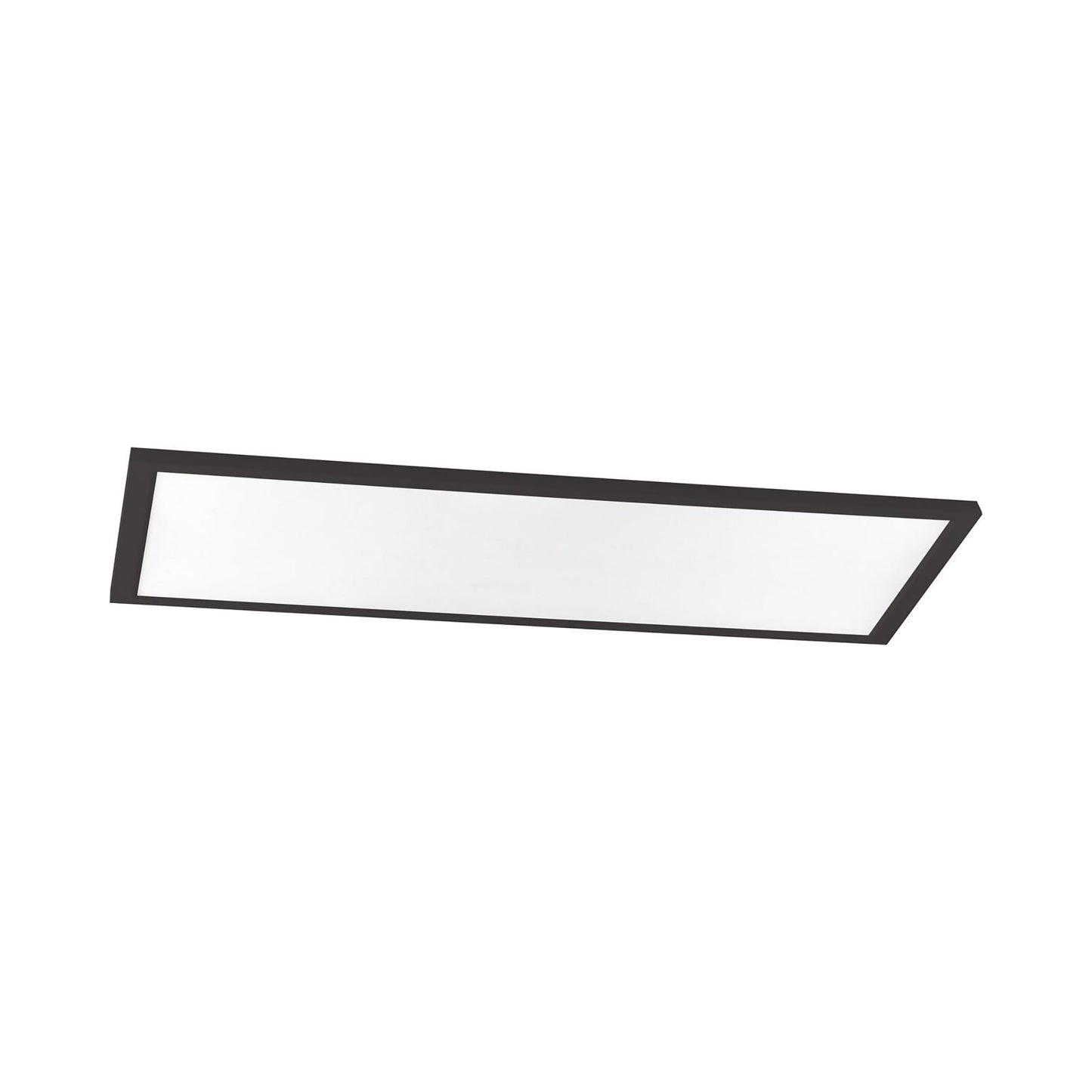 Lugano LED Flush Mount Ceiling Light in Black (48-Inch X 24-Inch Rectangle).