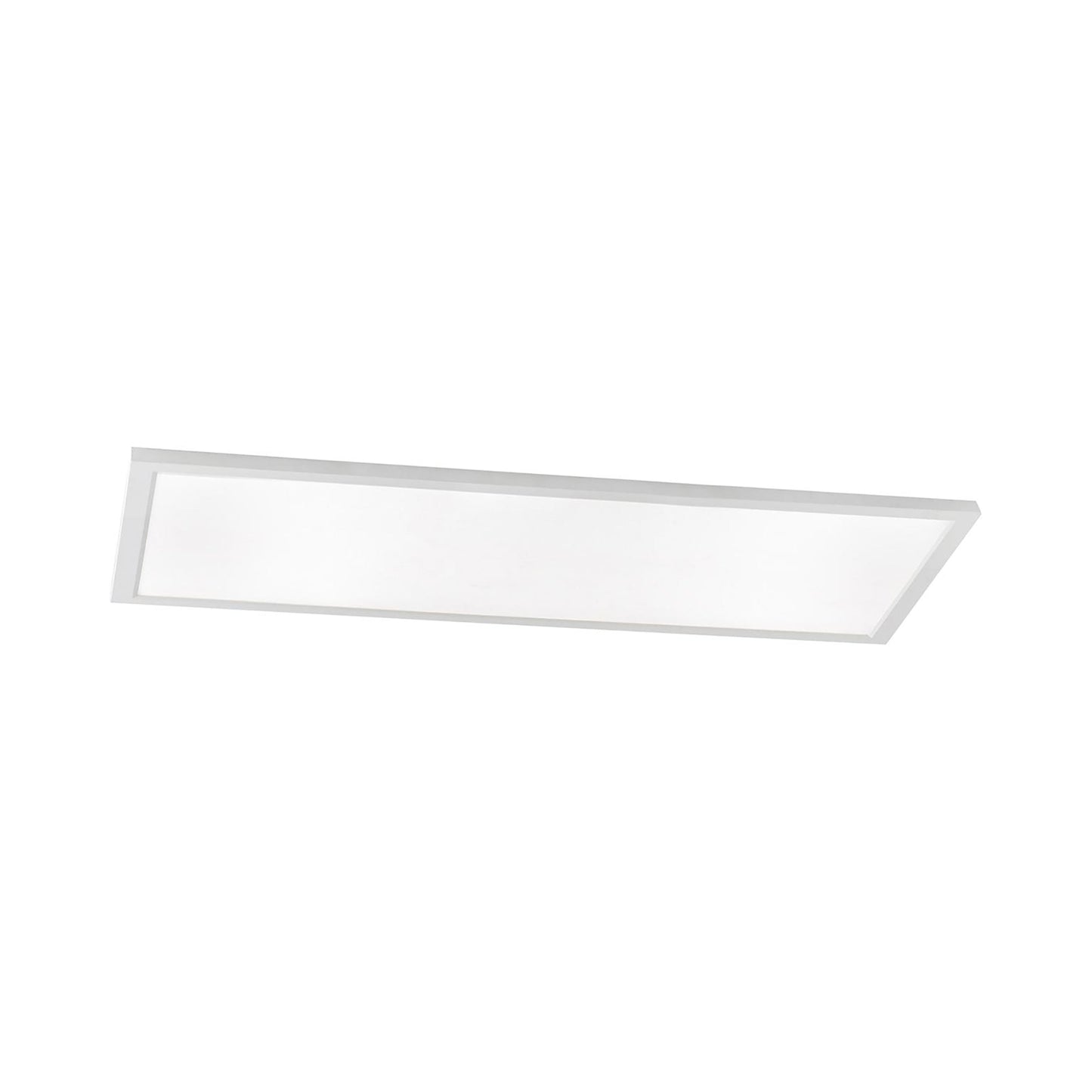Lugano LED Flush Mount Ceiling Light in White (48-Inch X 24-Inch/Rectangle).